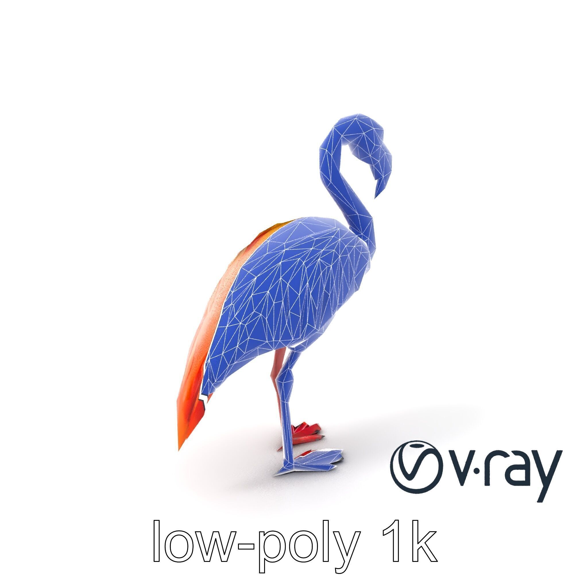 Vibrant Pink Flamingo Model Pack Low-poly 3D model_20