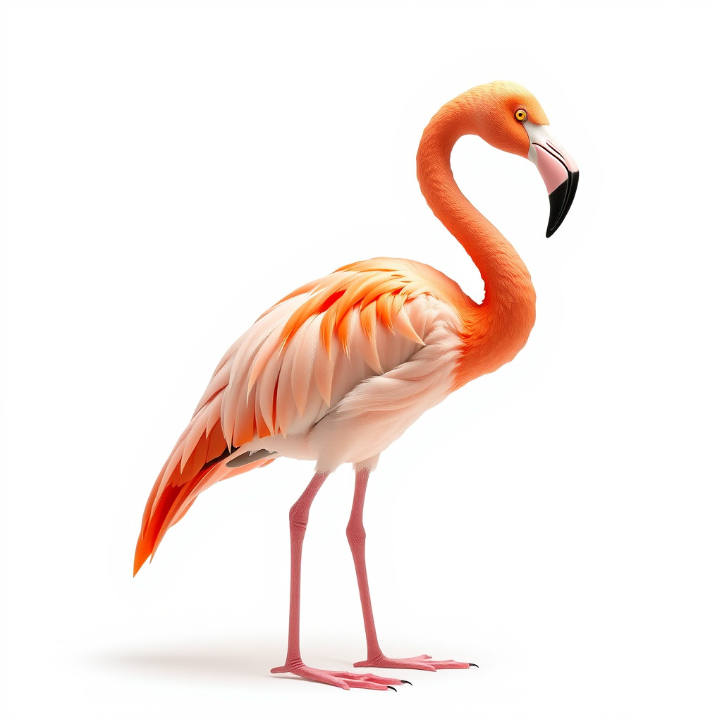 Vibrant Pink Flamingo Model Pack Low-poly 3D model_3