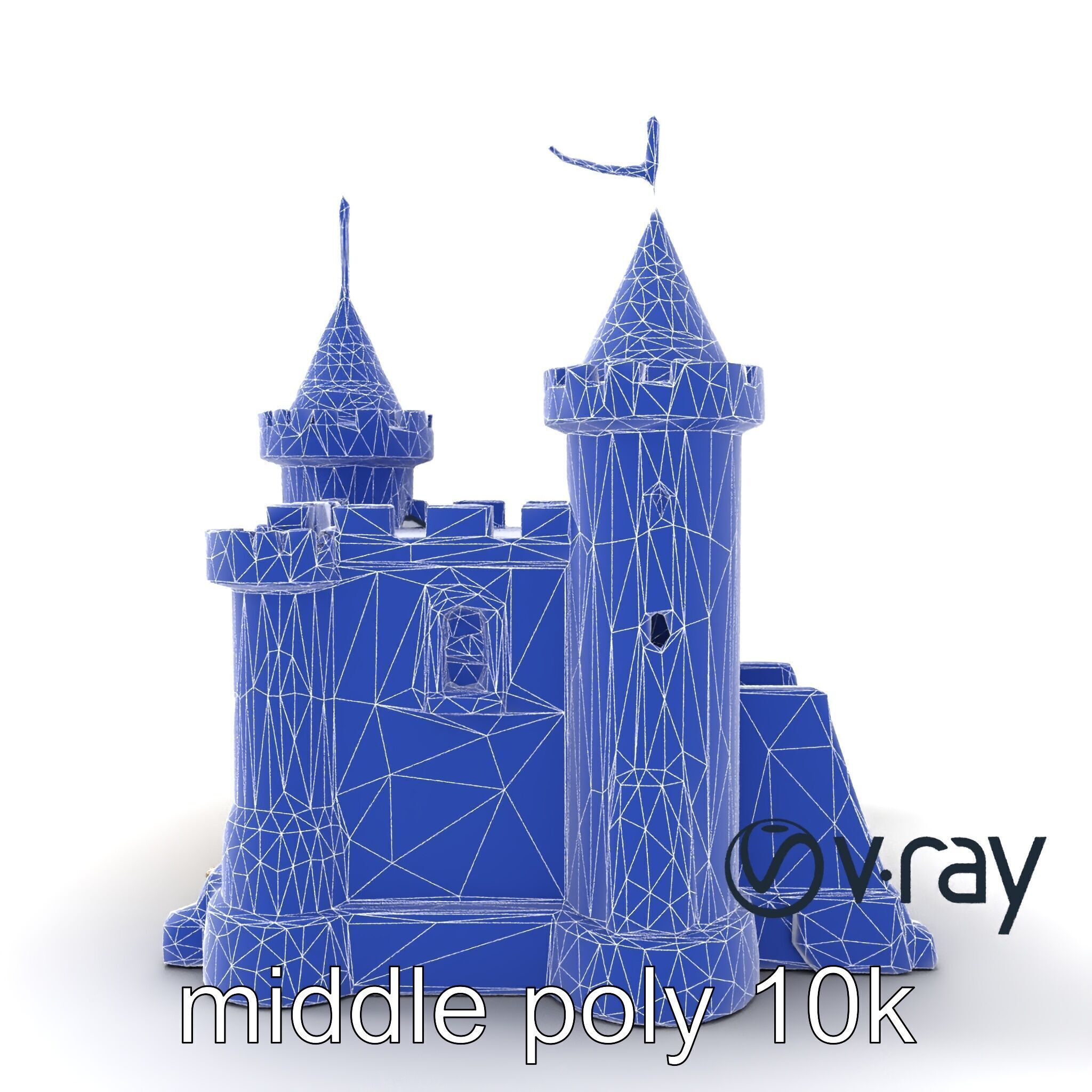 Majestic Stone Castle Environment model pack Low-poly 3D model_24