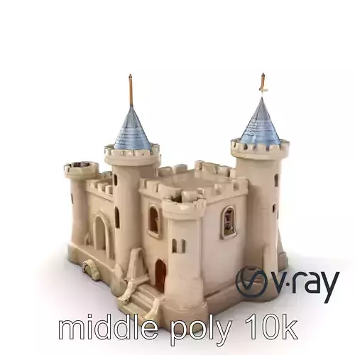 Majestic Stone Castle Environment model pack