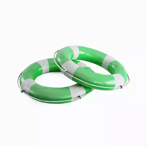 Lifebuoy 04 Low-poly 3D model