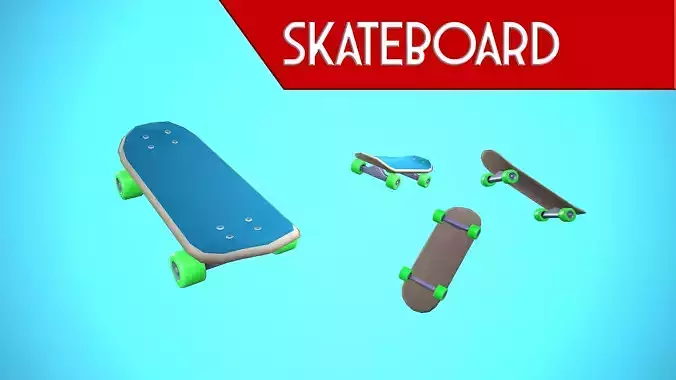 SKATEBOARD CARTOON STYLIZED