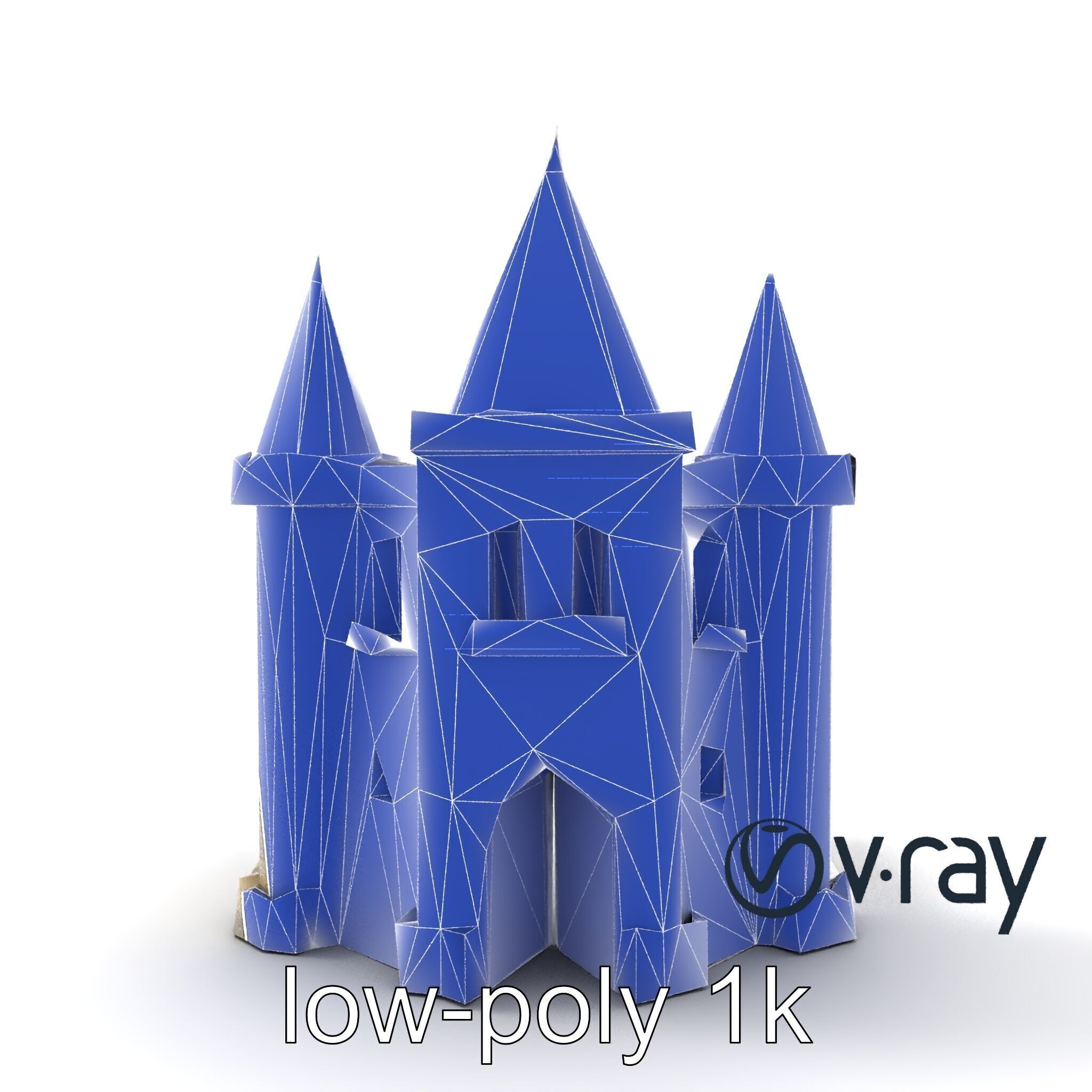 Majestic Stone Castle with Arched Windows model pack Low-poly 3D model_25