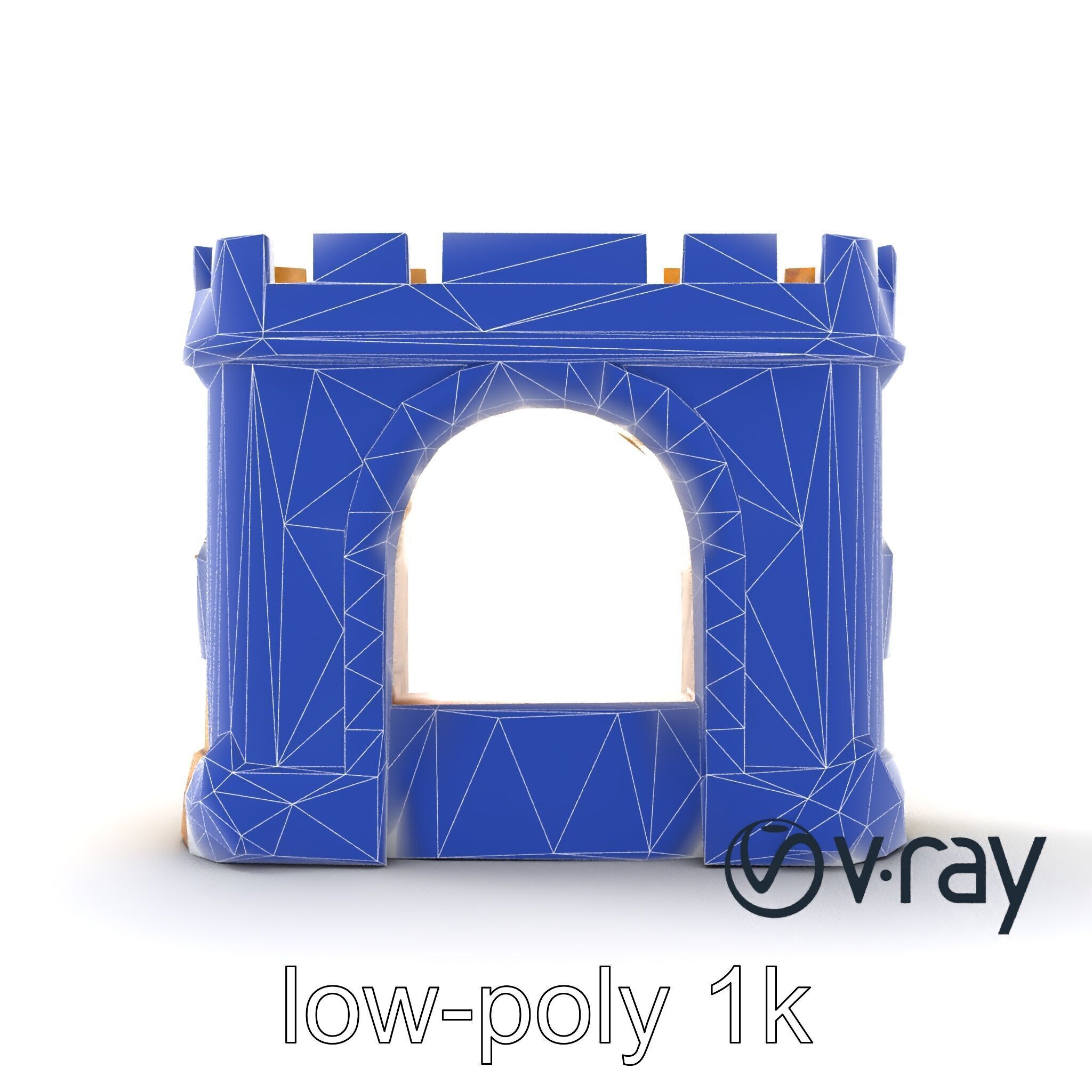 Underwater Castle Archway model pack Low-poly 3D model_17