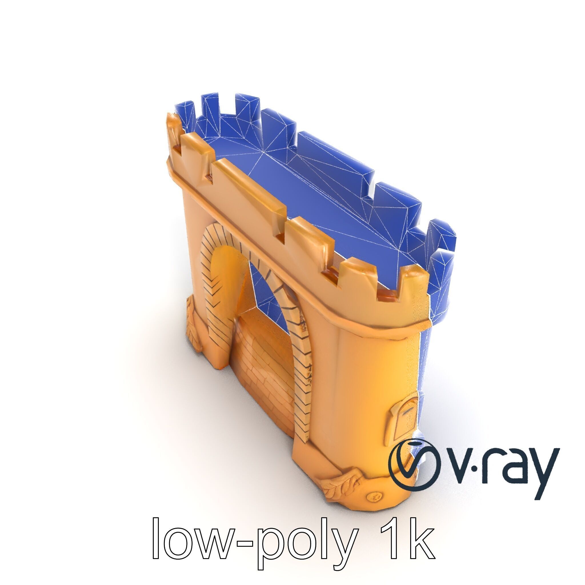 Underwater Castle Archway model pack Low-poly 3D model_25
