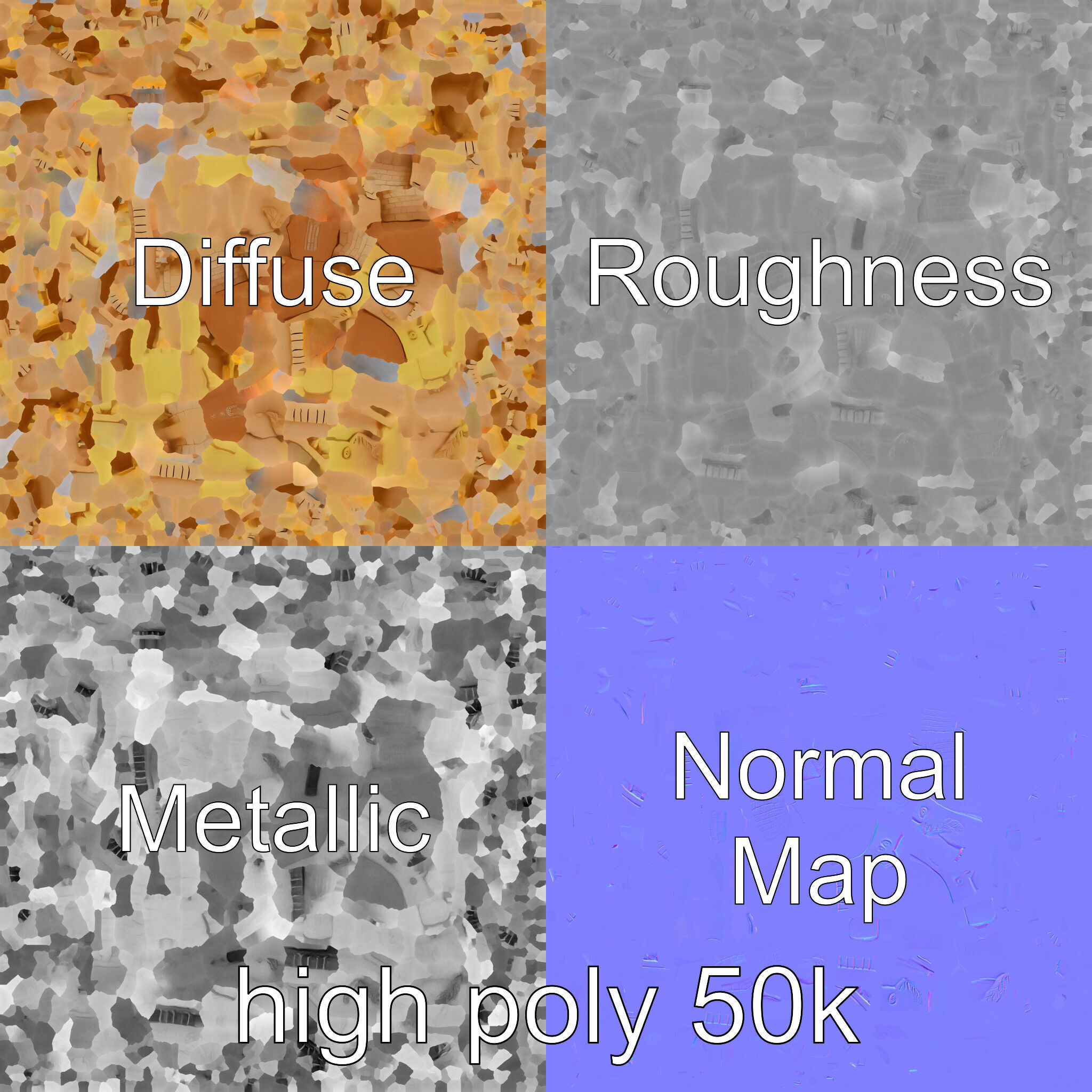 Underwater Castle Archway model pack Low-poly 3D model_1