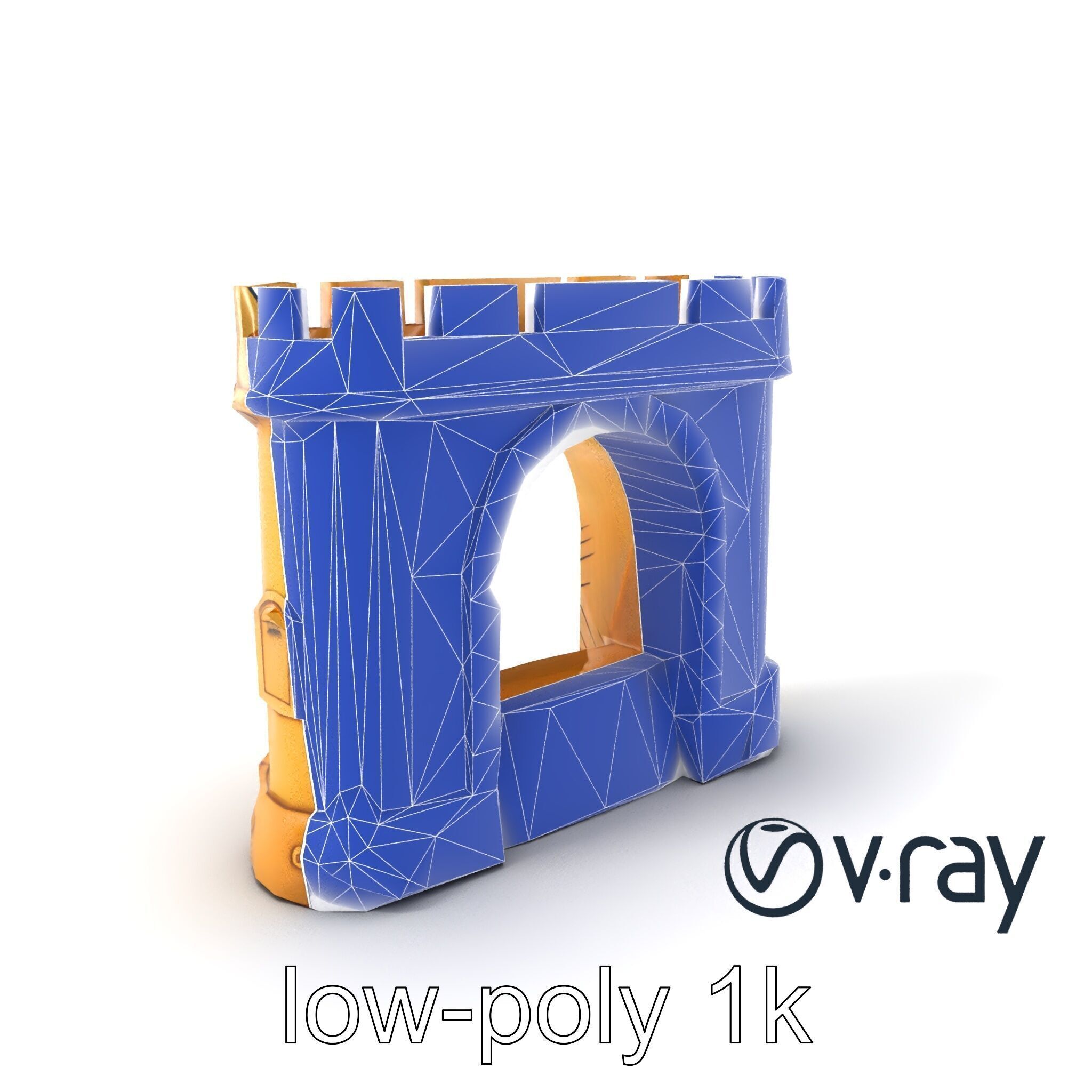 Underwater Castle Archway model pack Low-poly 3D model_8