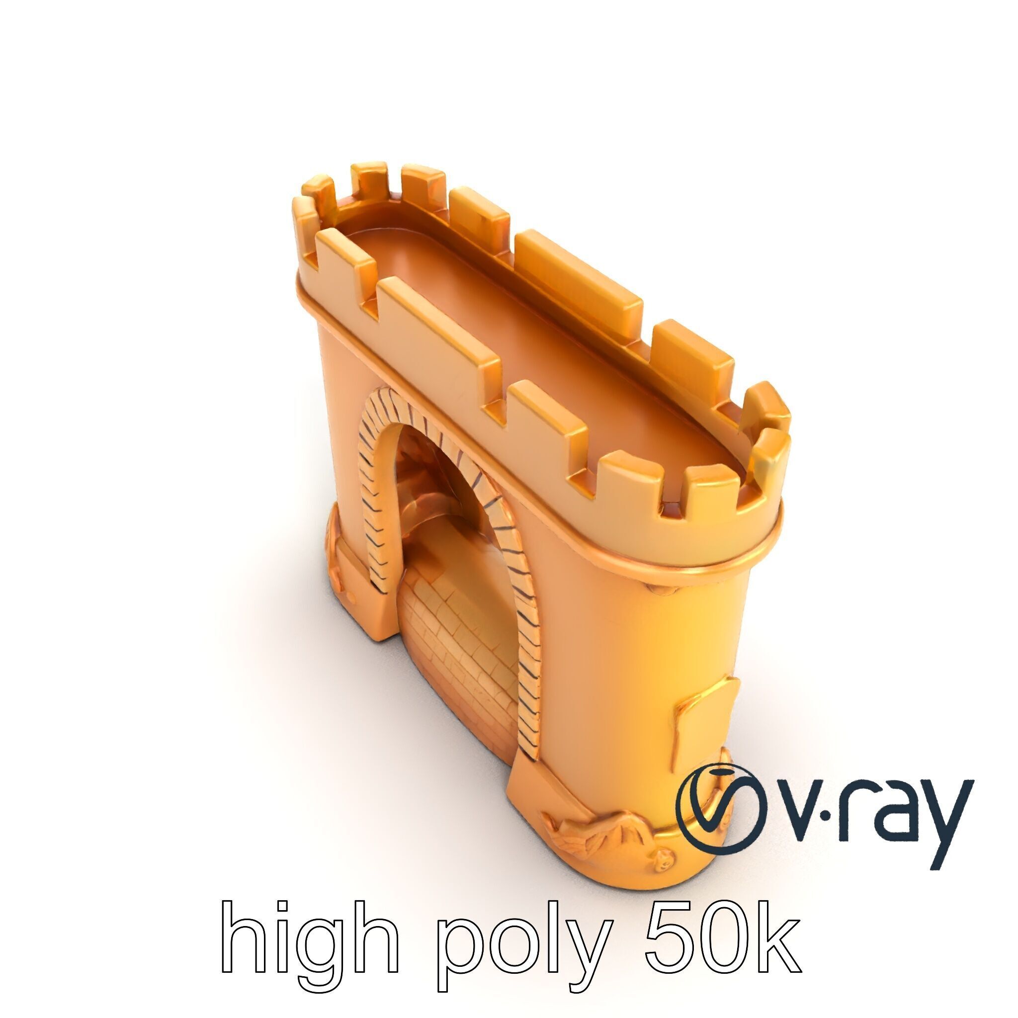 Underwater Castle Archway model pack Low-poly 3D model_16
