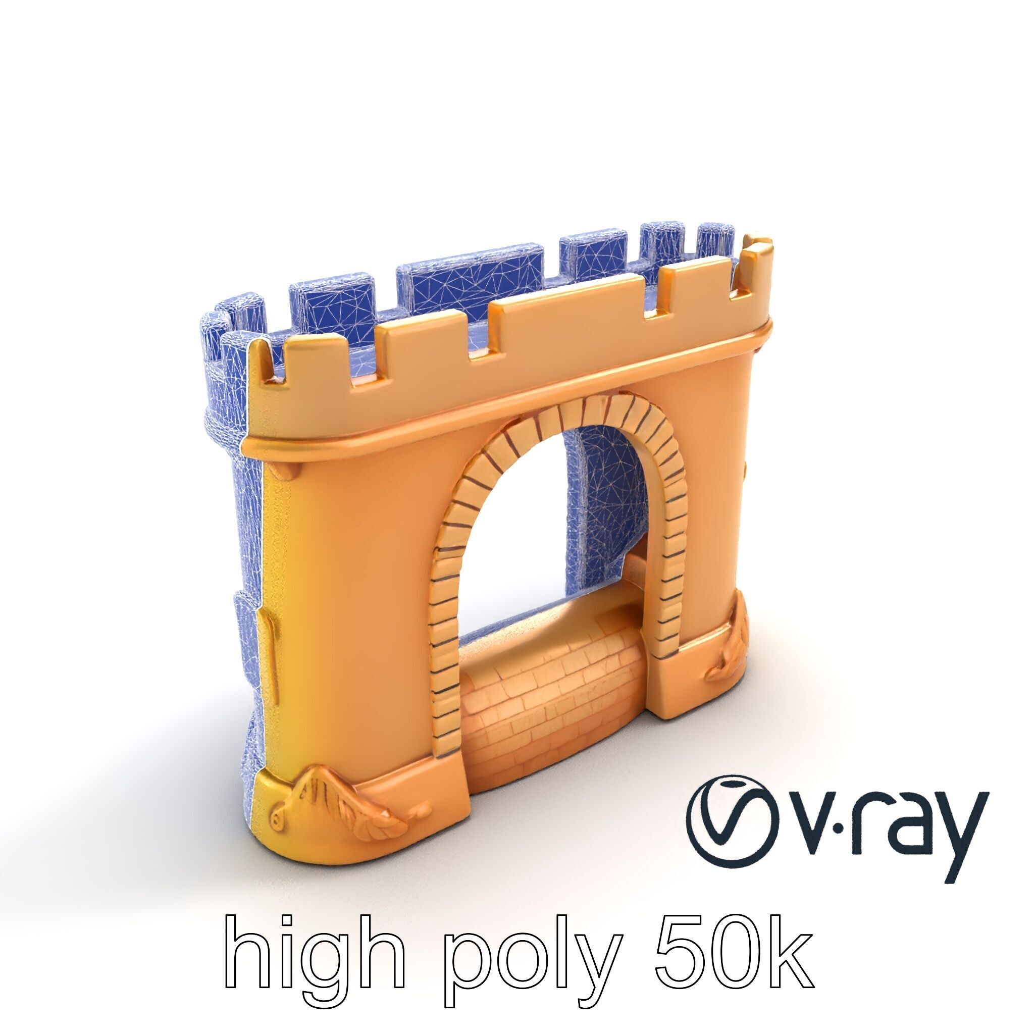 Underwater Castle Archway model pack Low-poly 3D model_28