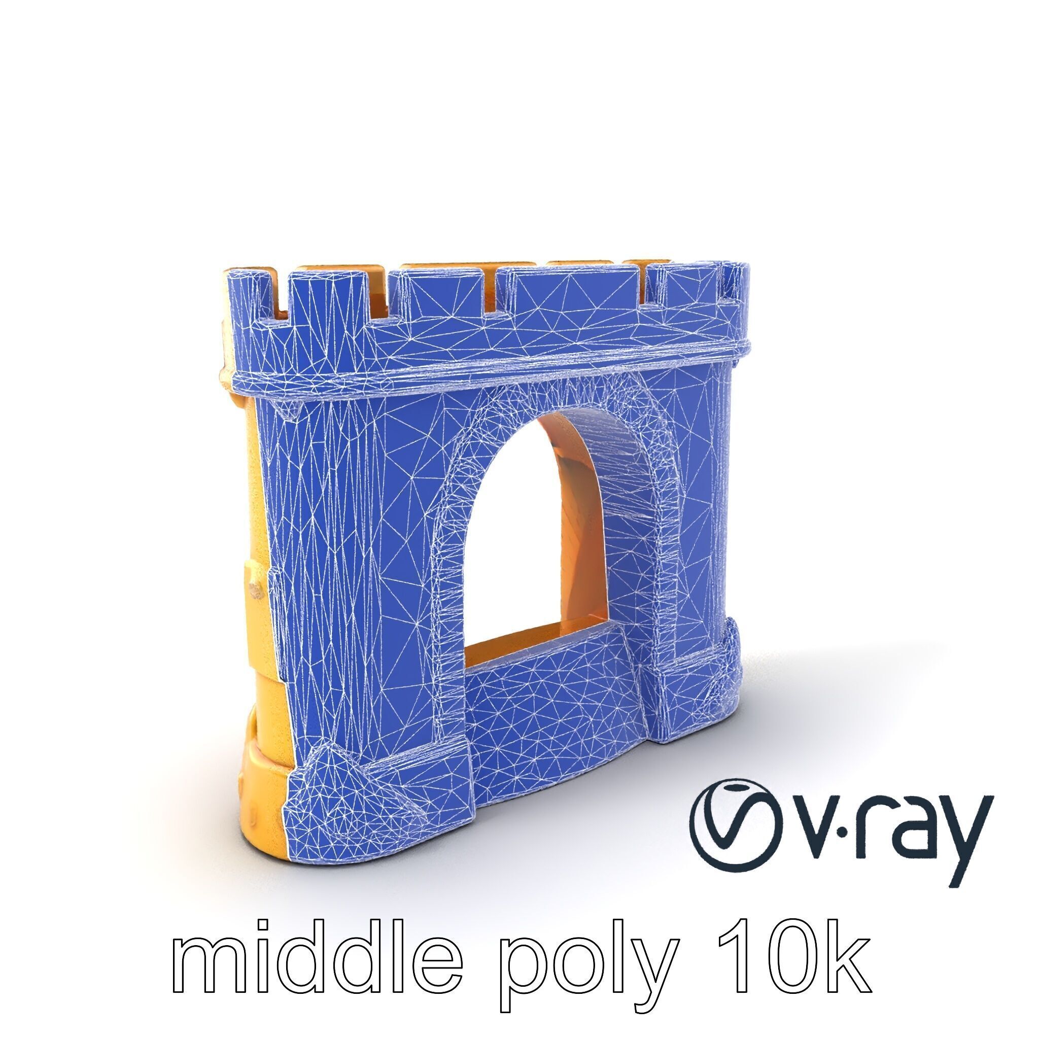 Underwater Castle Archway model pack Low-poly 3D model_4