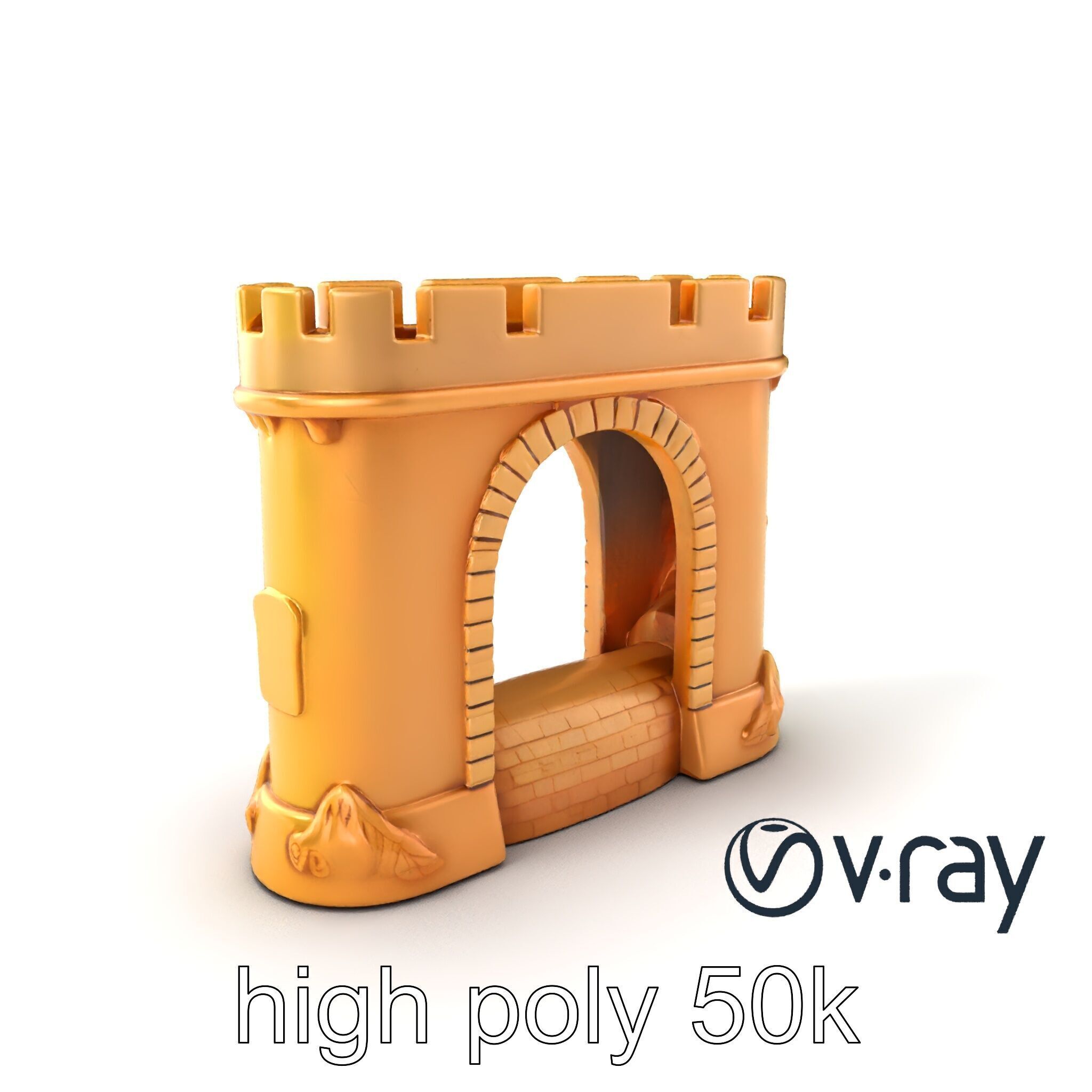 Underwater Castle Archway model pack Low-poly 3D model_6