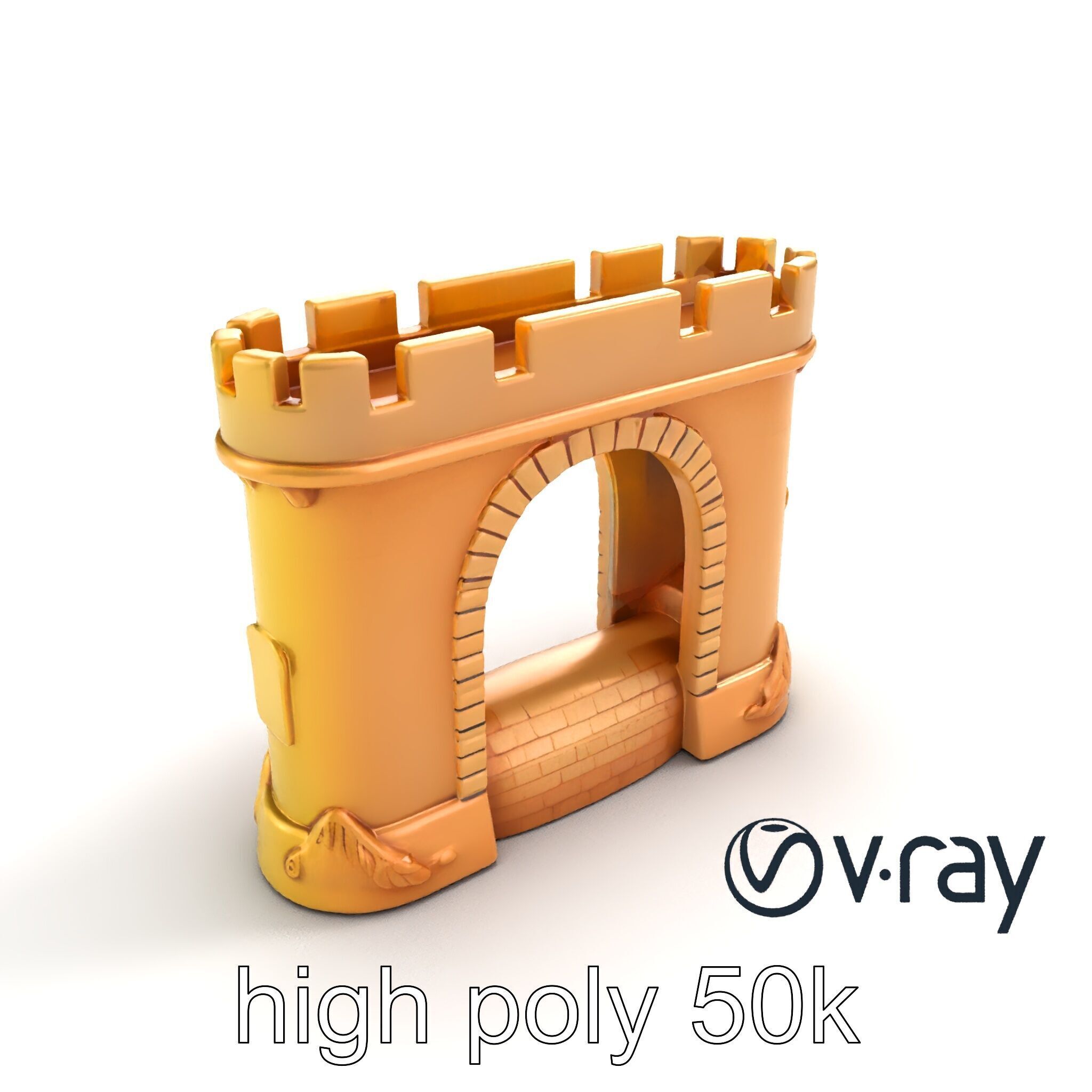 Underwater Castle Archway model pack Low-poly 3D model_20
