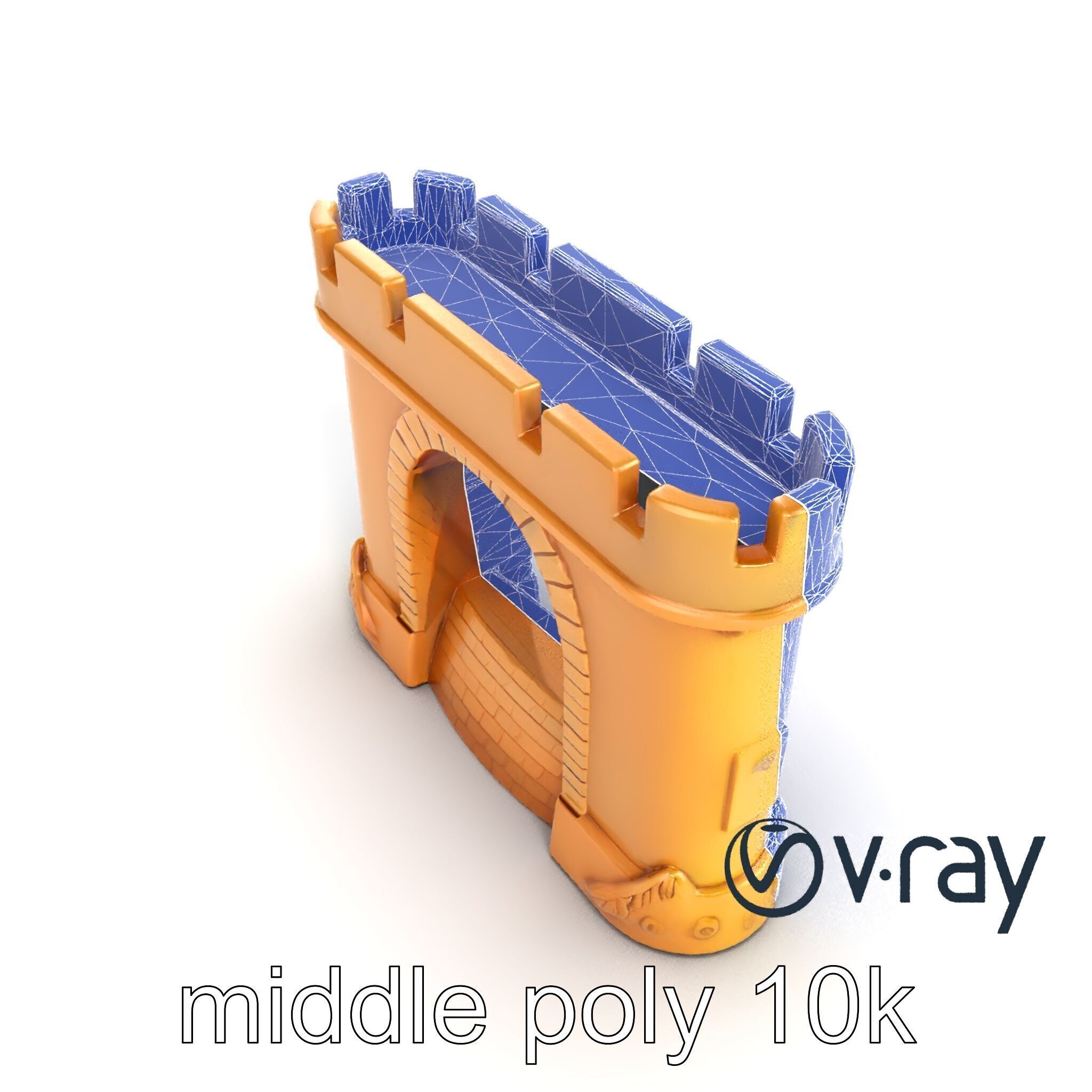 Underwater Castle Archway model pack Low-poly 3D model_22