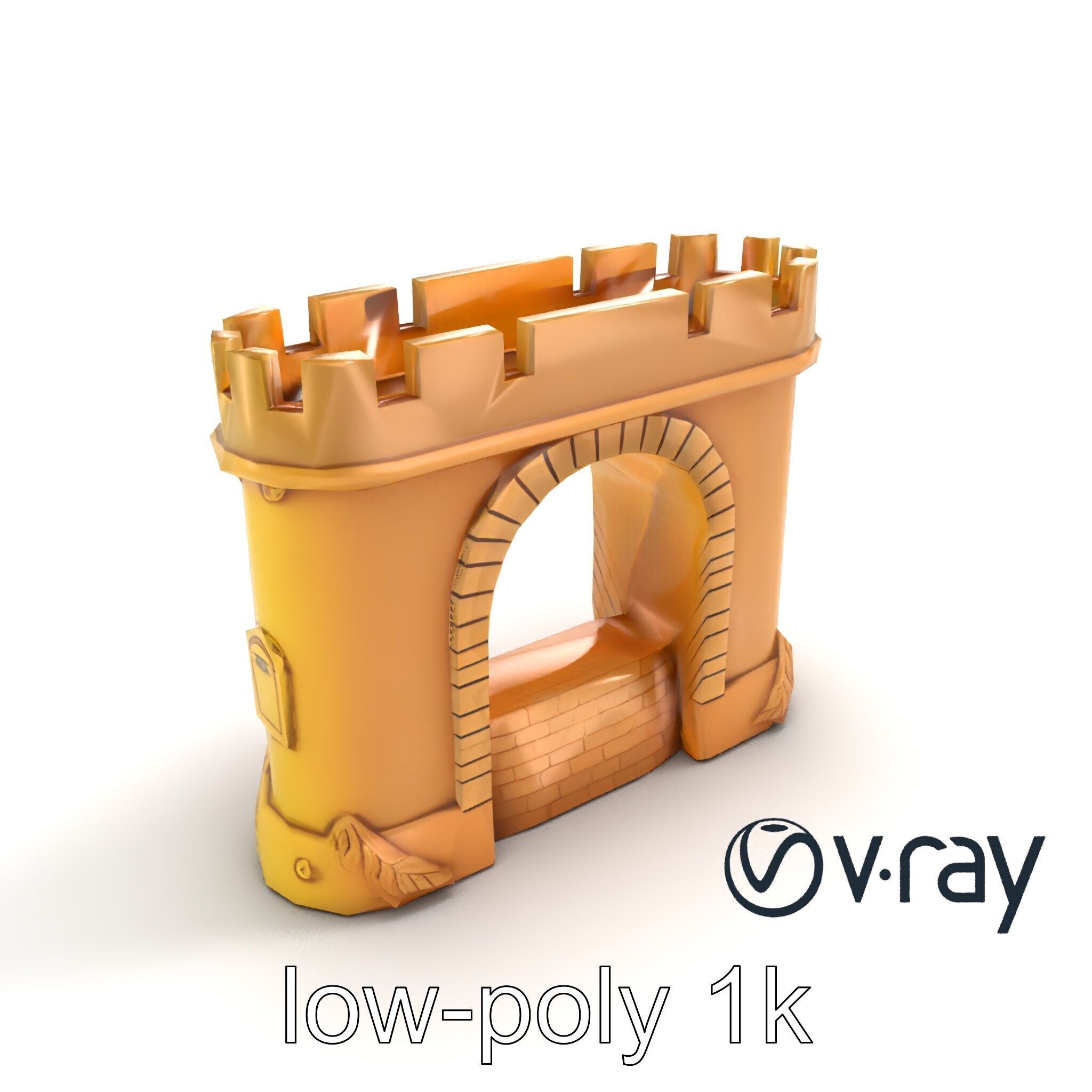 Underwater Castle Archway model pack Low-poly 3D model_5