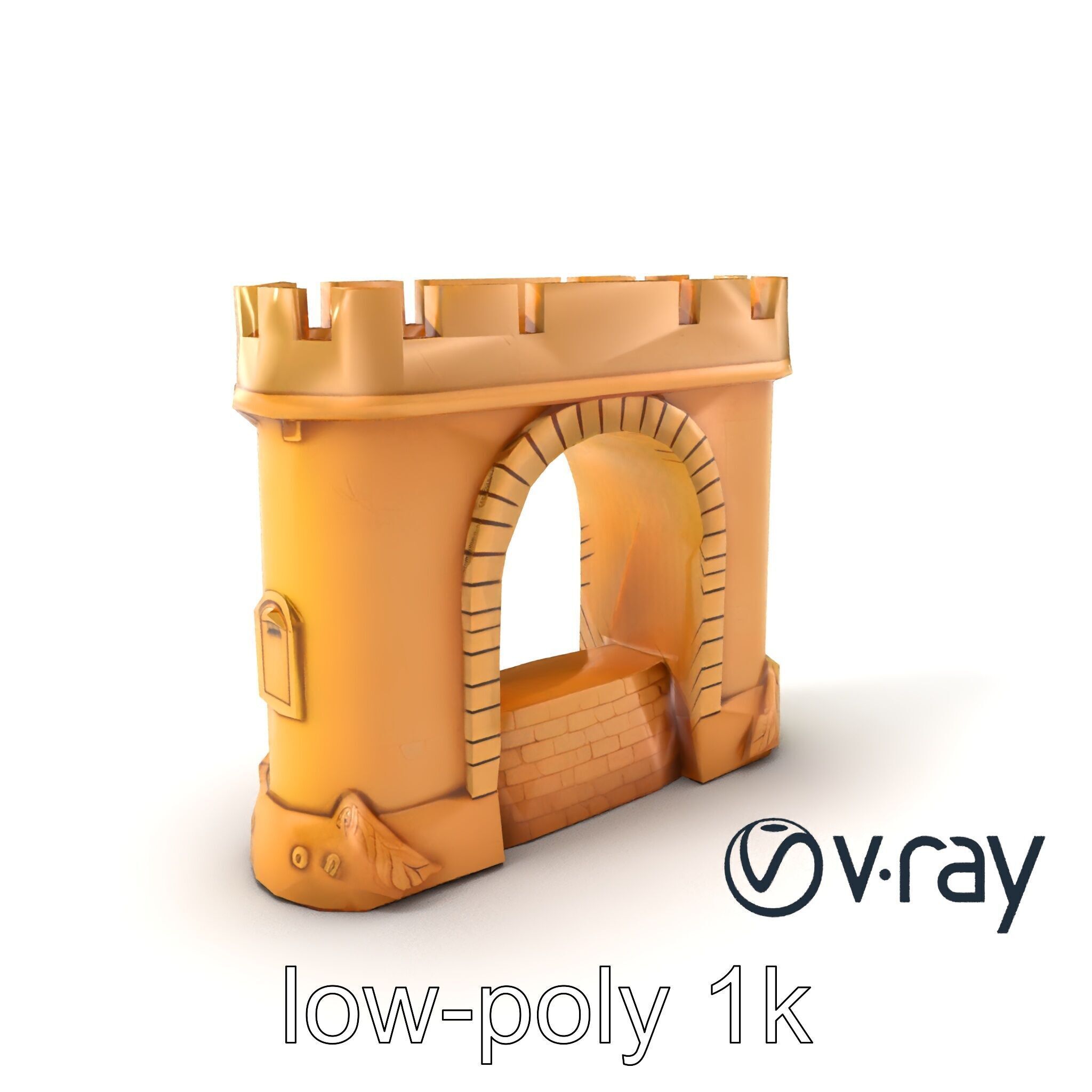 Underwater Castle Archway model pack Low-poly 3D model_2