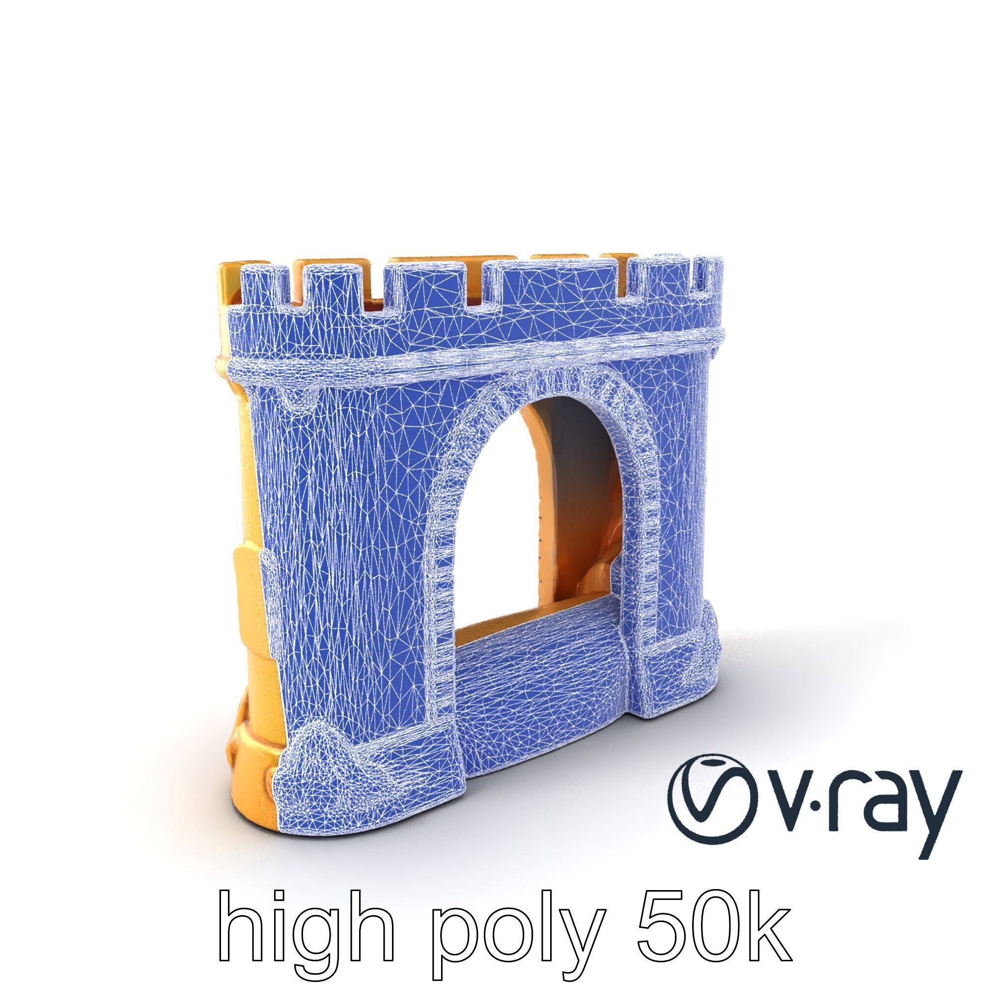 Underwater Castle Archway model pack Low-poly 3D model_9