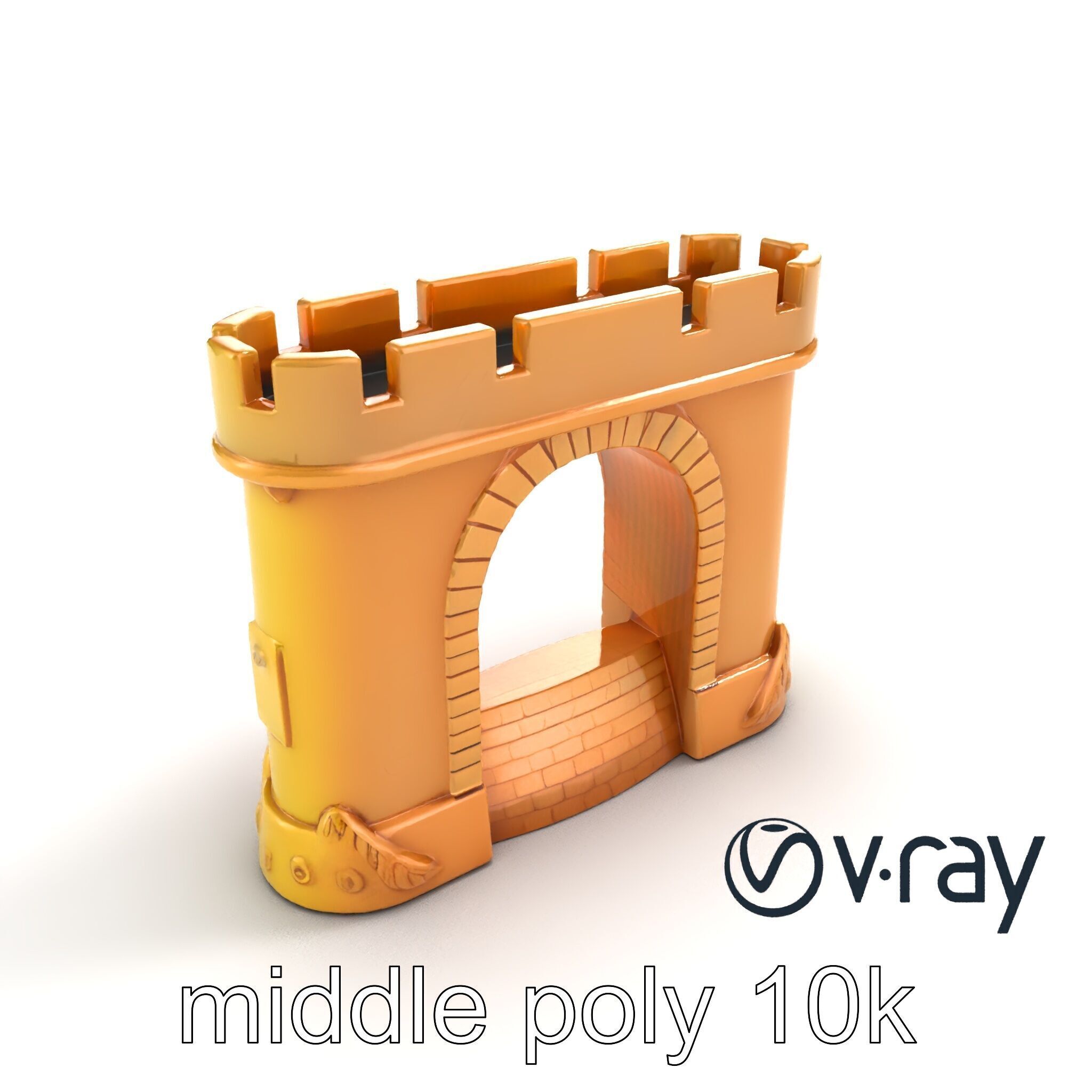 Underwater Castle Archway model pack Low-poly 3D model_7