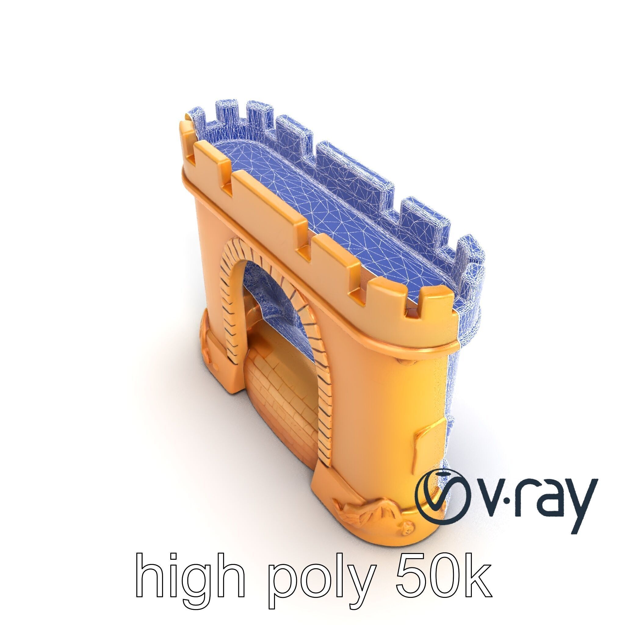 Underwater Castle Archway model pack Low-poly 3D model_13