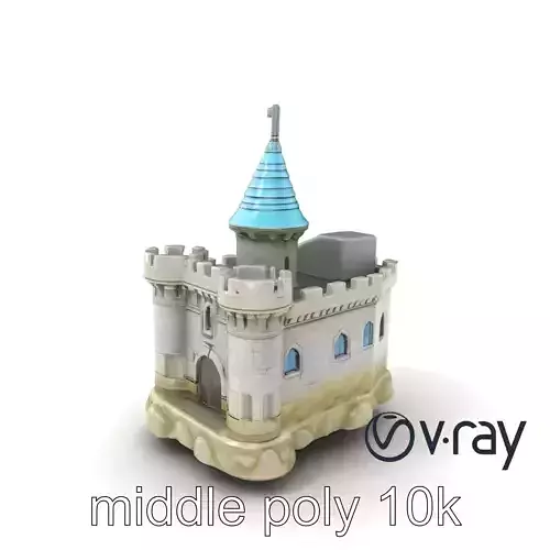 Underwater Castle Turret Stone model pack