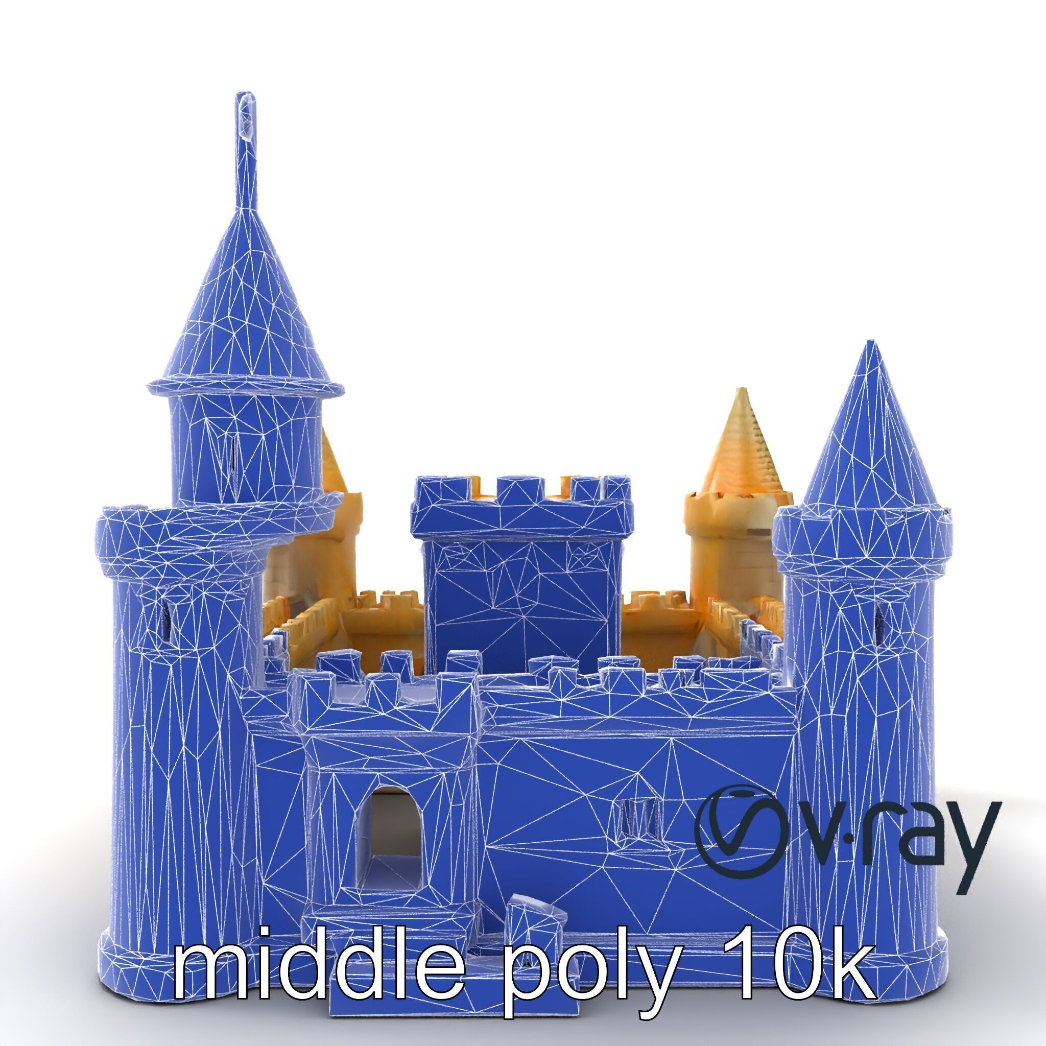 Aquarium Castle Symmetrical Design model pack Low-poly 3D model_22