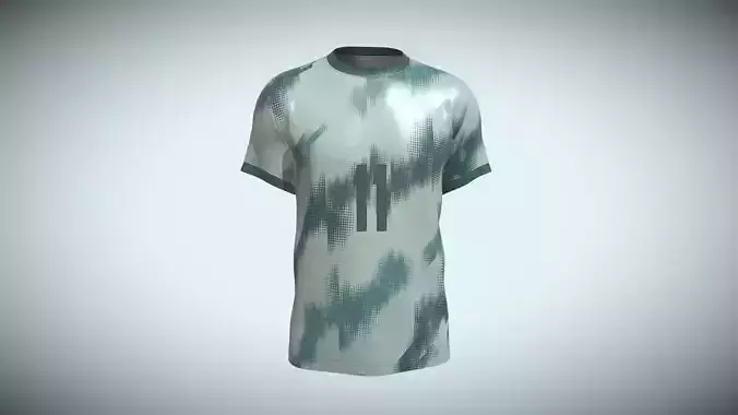 Soccer Football Ash Jersey Player-11 In Low Poly