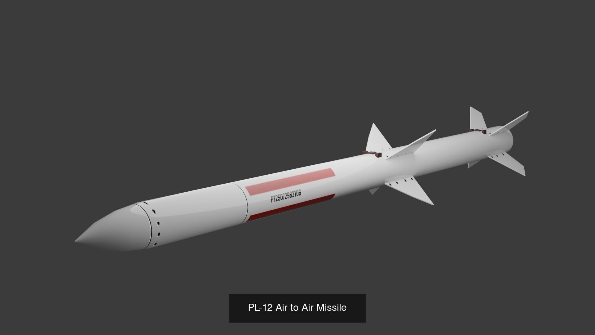Low Poly 3x Modern Chinese Missiles 3D Model Collection_2