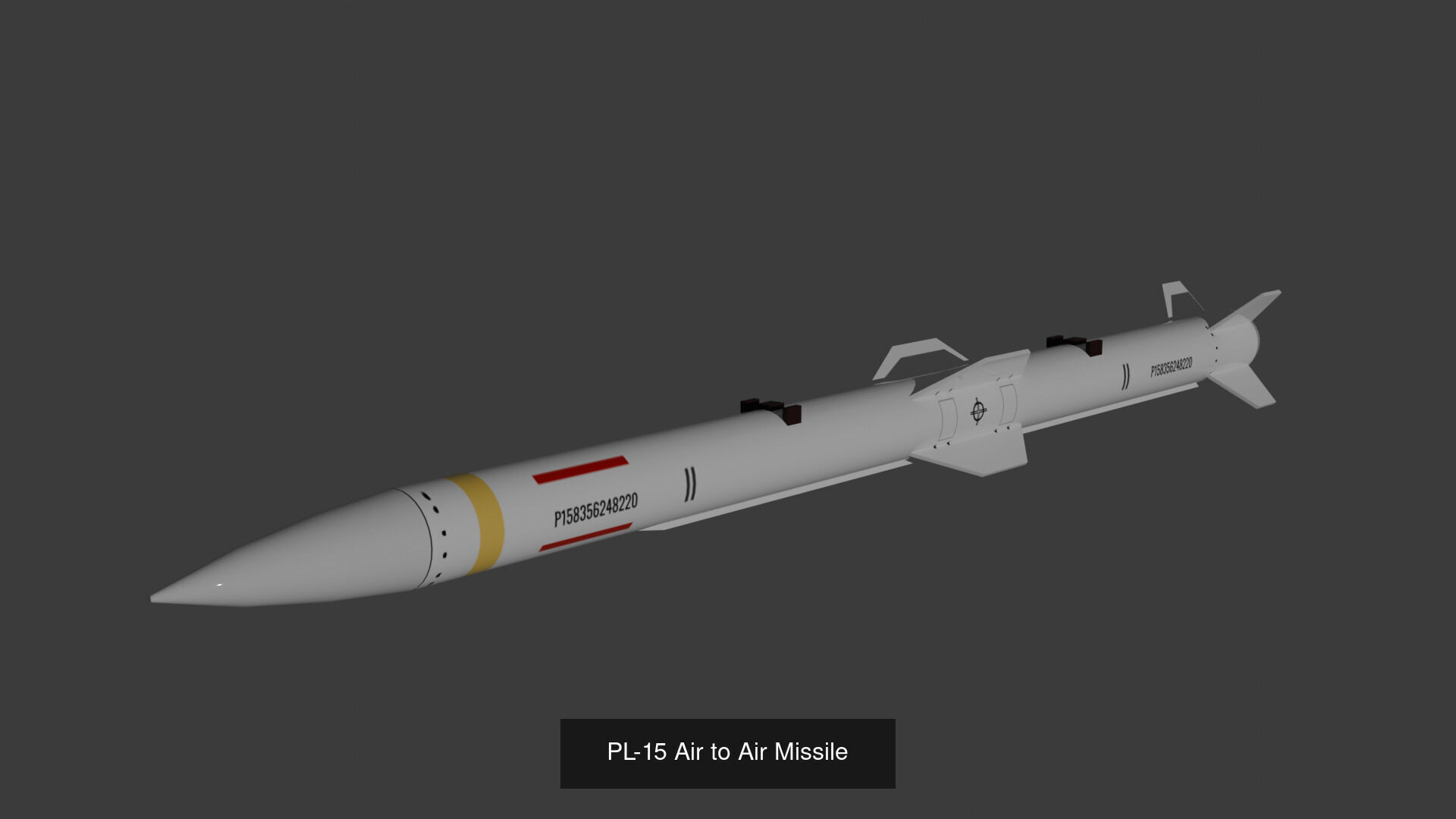 Low Poly 3x Modern Chinese Missiles 3D Model Collection_3