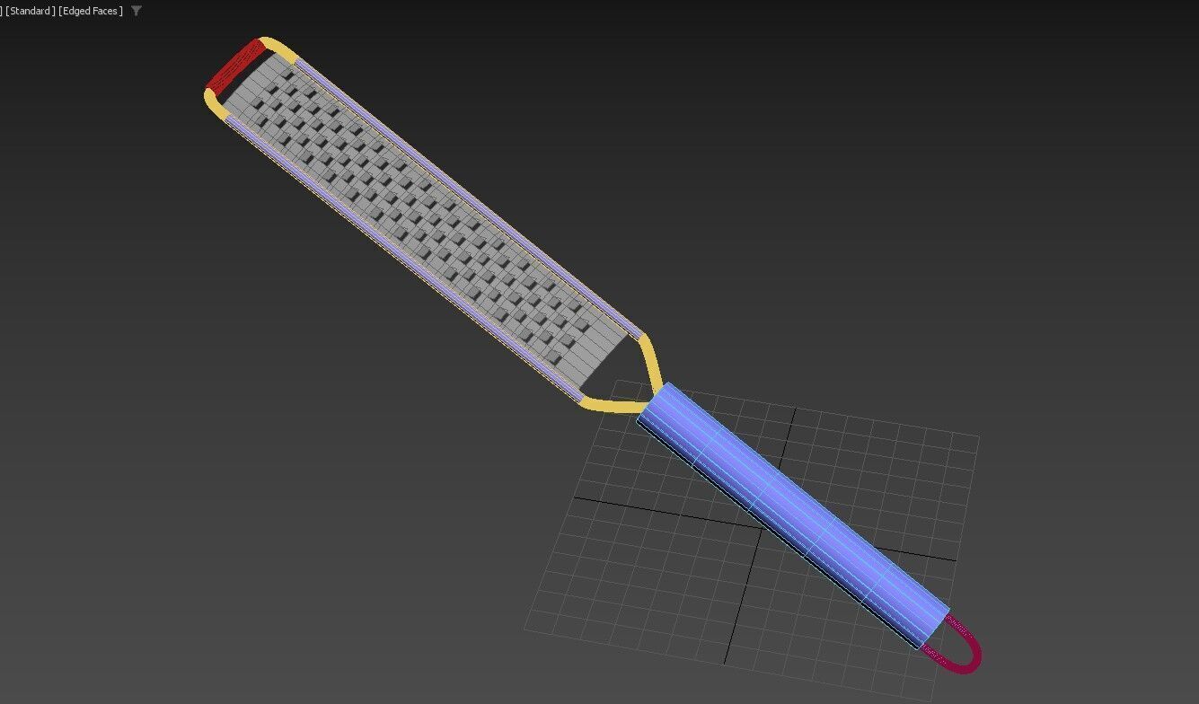 stainless steel hand grater A 3D model_2