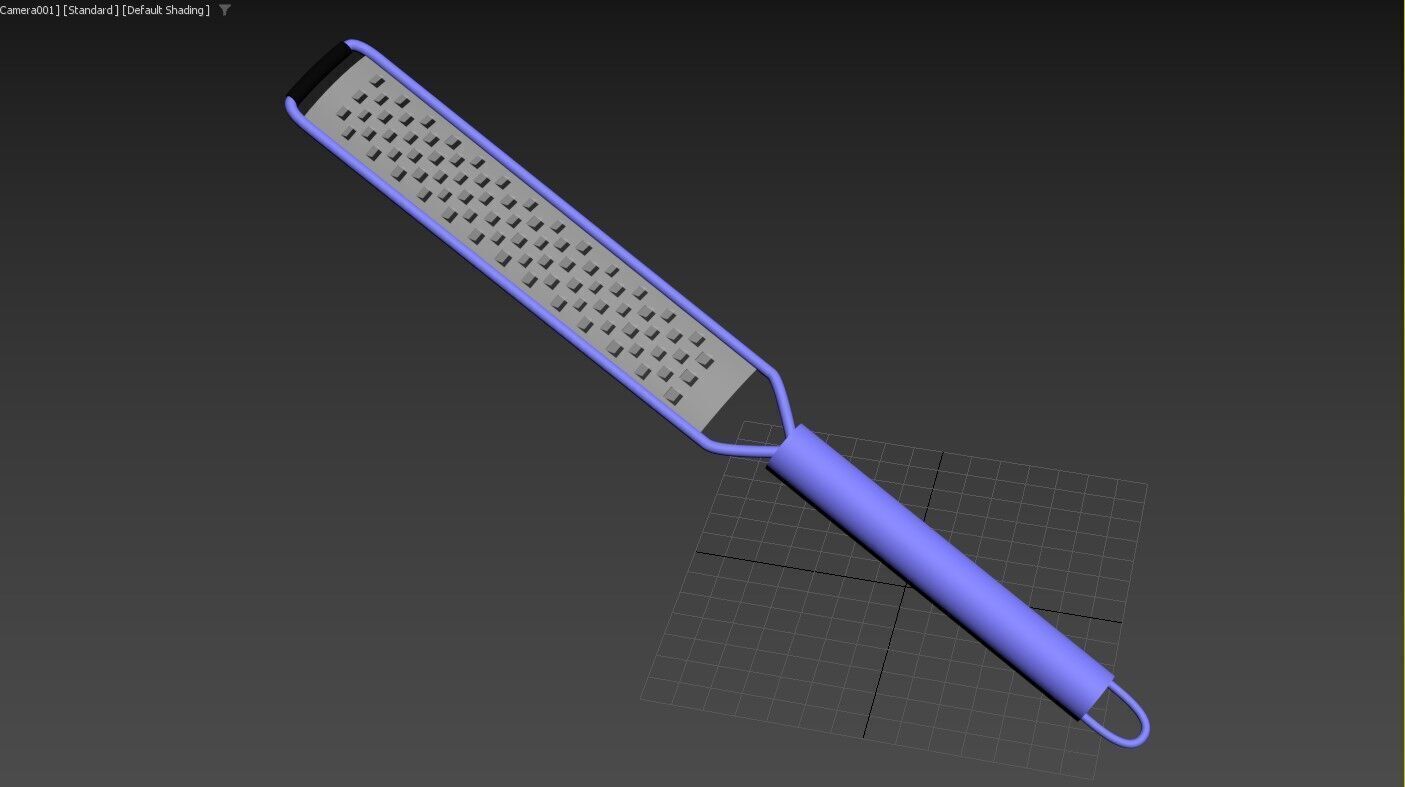 stainless steel hand grater A 3D model_1