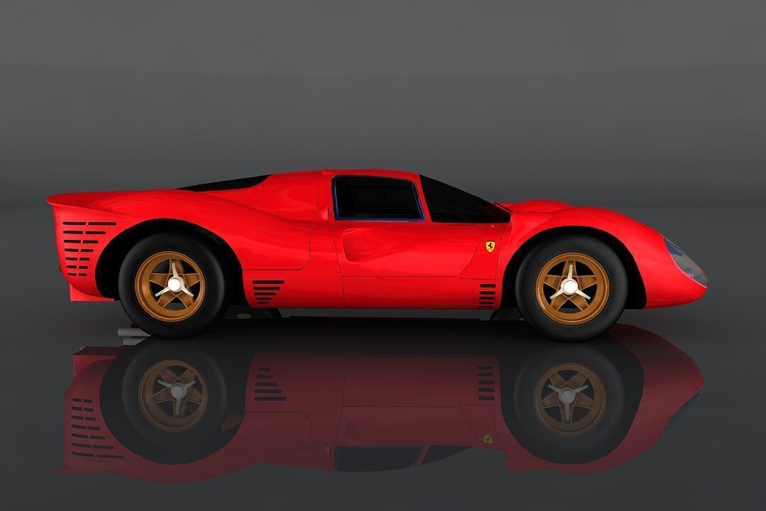 Ferrari 330 Low-poly 3D model_3