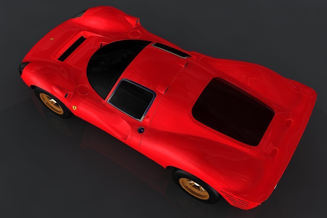 Ferrari 330 Low-poly 3D model_6