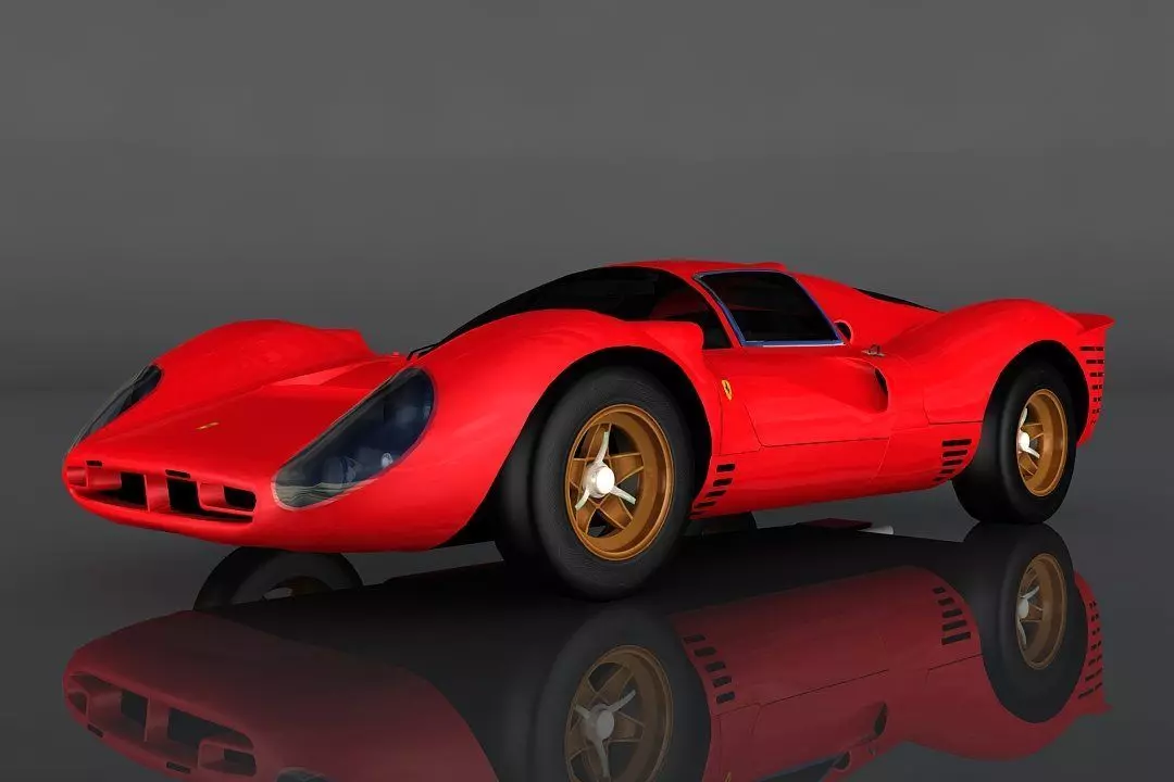 Ferrari 330 Low-poly 3D model_0