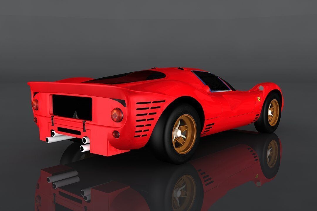 Ferrari 330 Low-poly 3D model_4