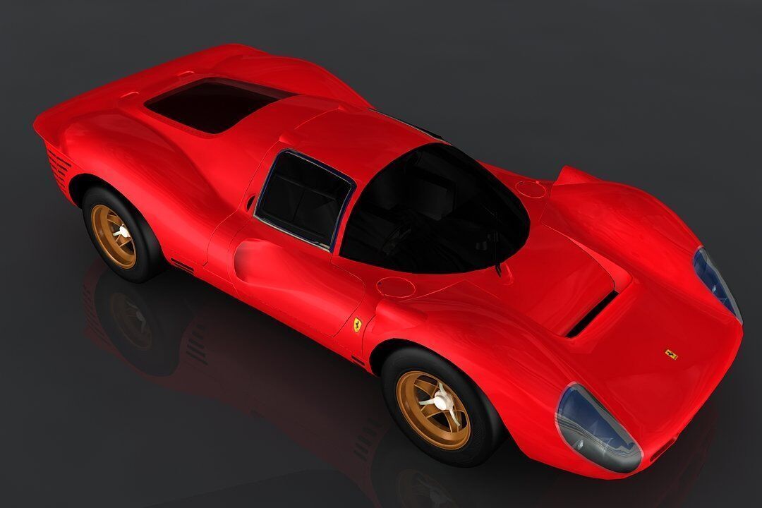 Ferrari 330 Low-poly 3D model_2