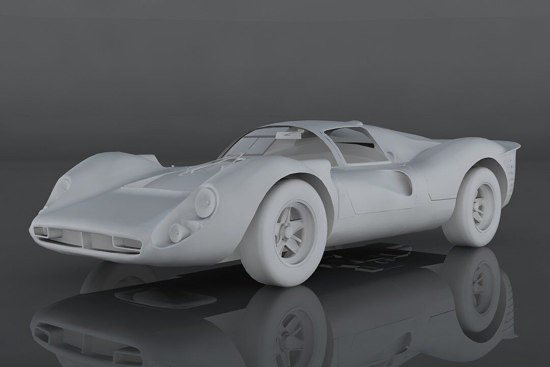Ferrari 330 Low-poly 3D model_7