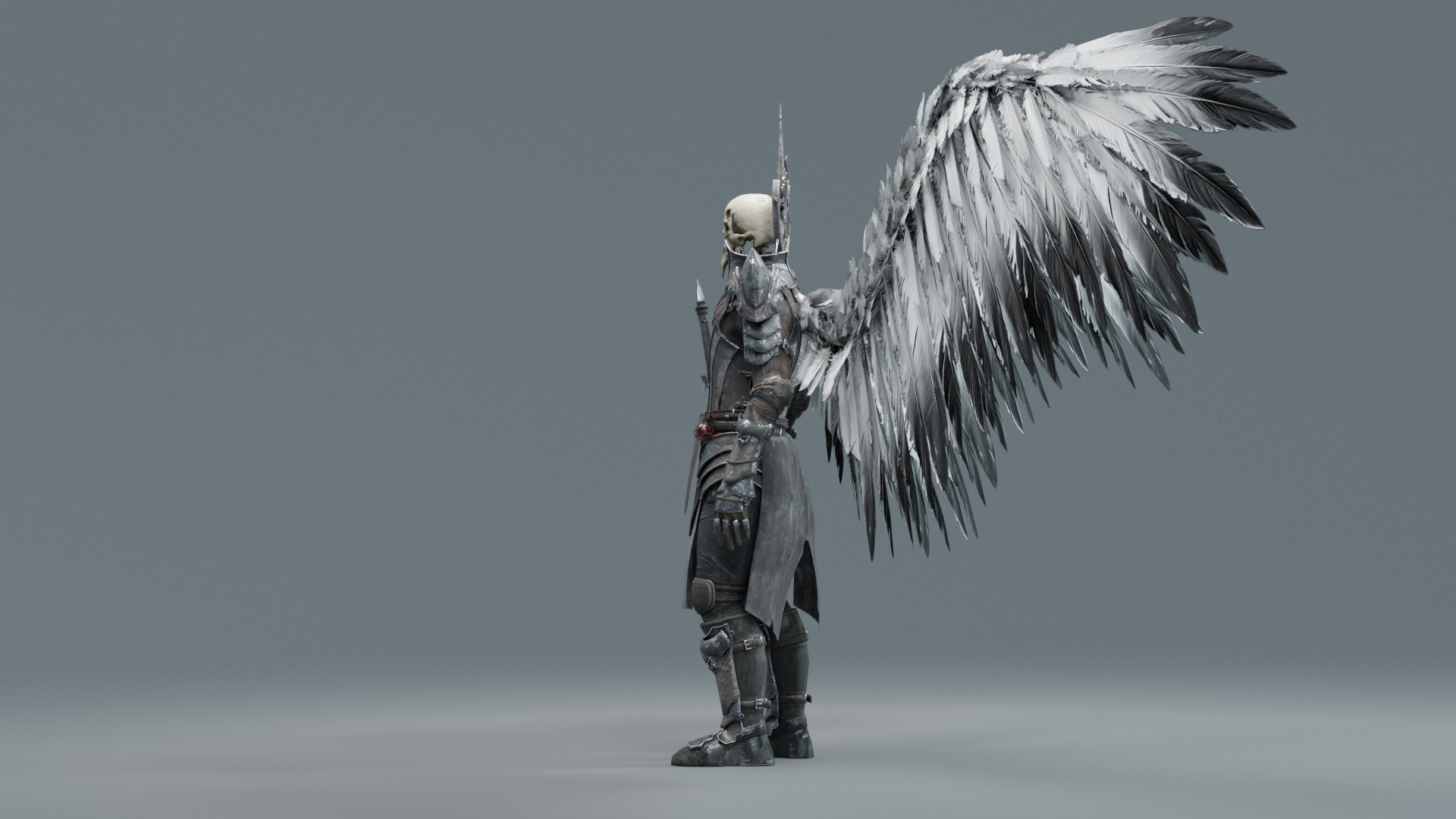 Fallen Angel Low-poly 3D model_27