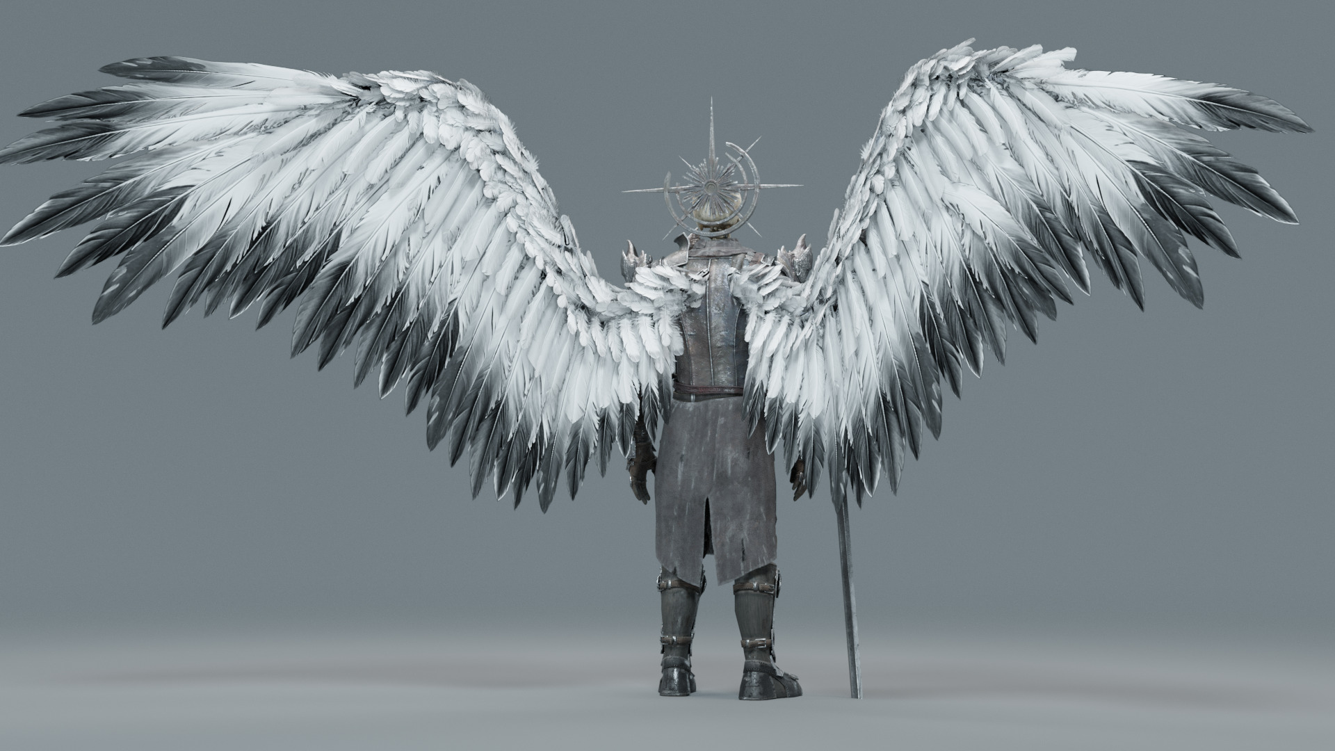 Fallen Angel Low-poly 3D model_31