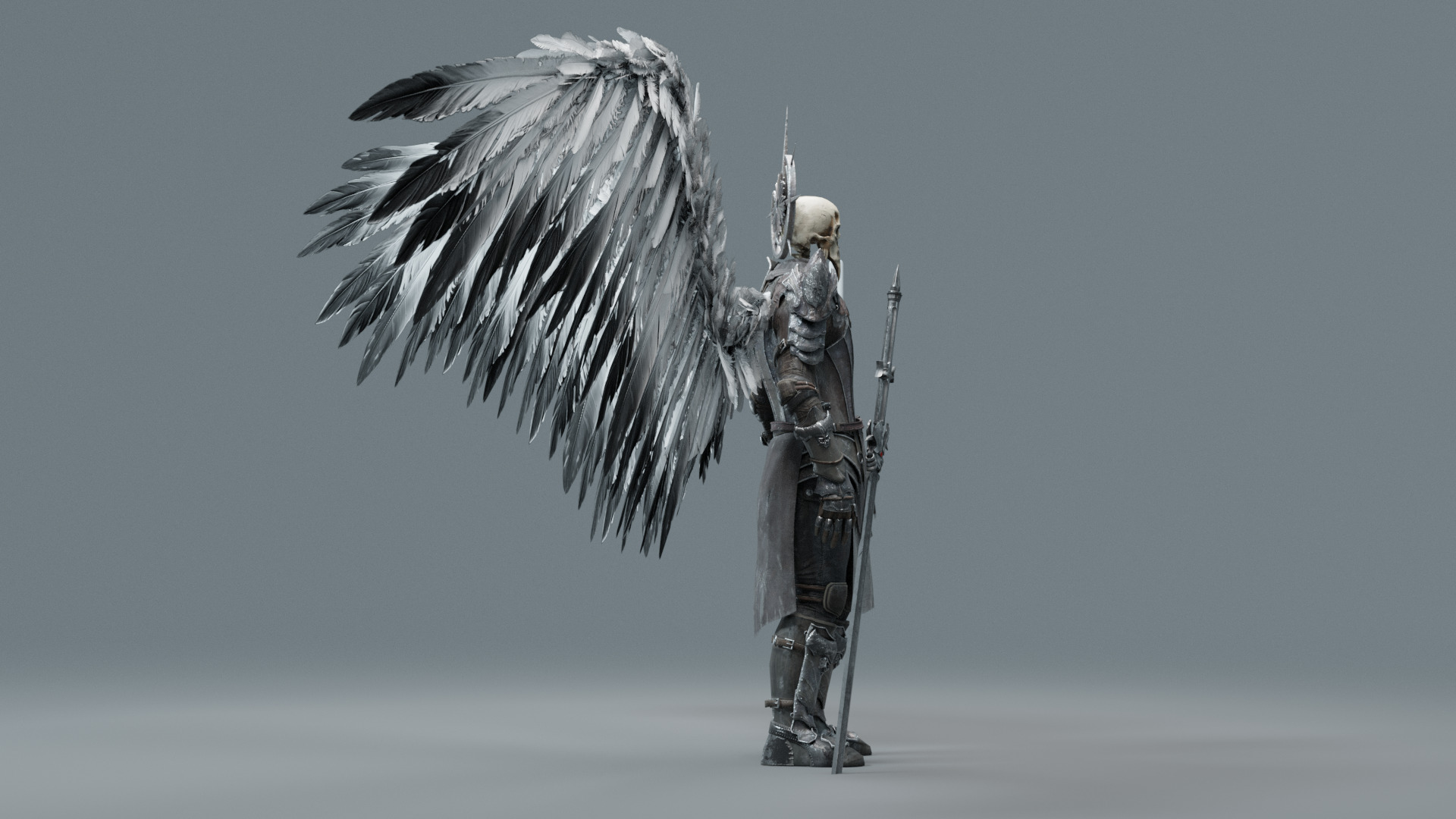 Fallen Angel Low-poly 3D model_34