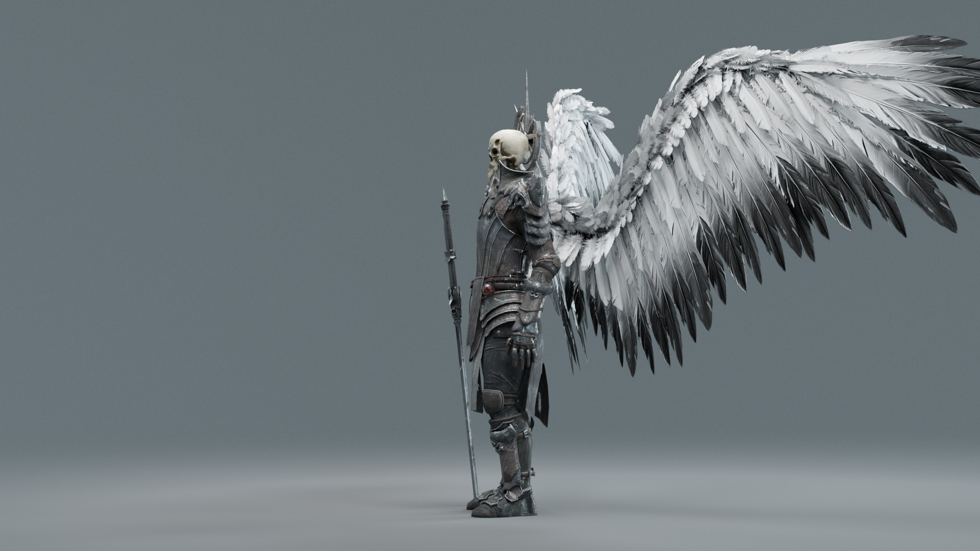 Fallen Angel Low-poly 3D model_26