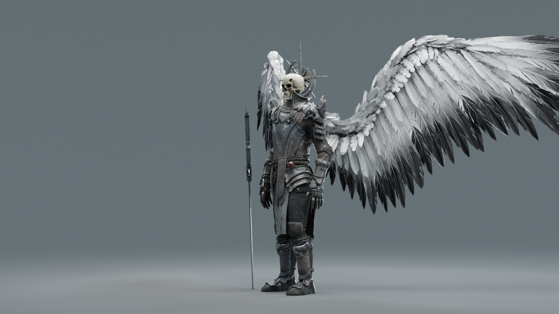Fallen Angel Low-poly 3D model_25