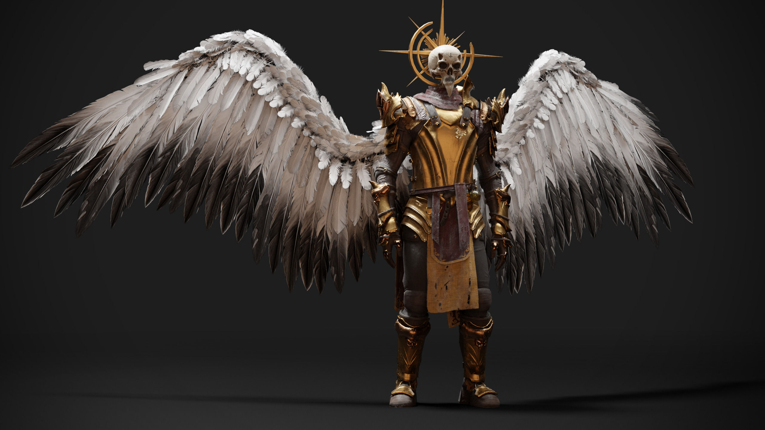 Fallen Angel Low-poly 3D model_9