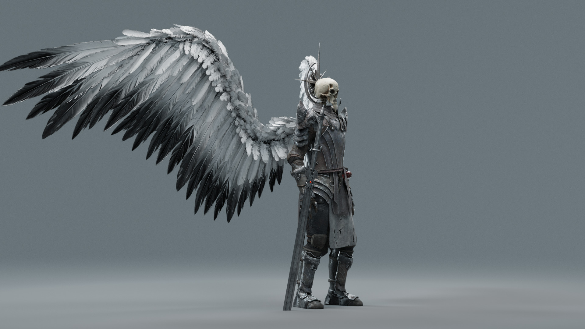 Fallen Angel Low-poly 3D model_36