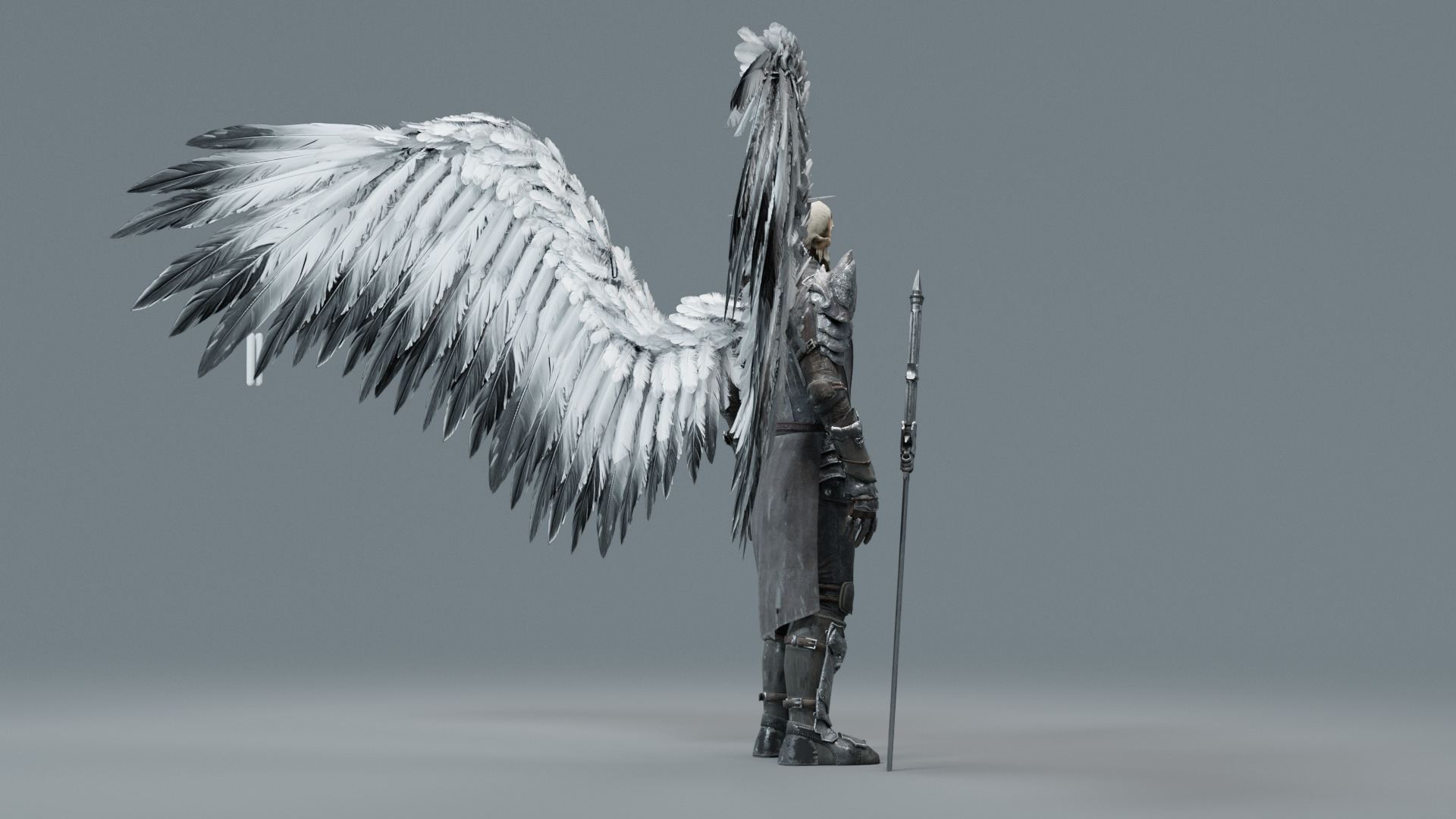 Fallen Angel Low-poly 3D model_33