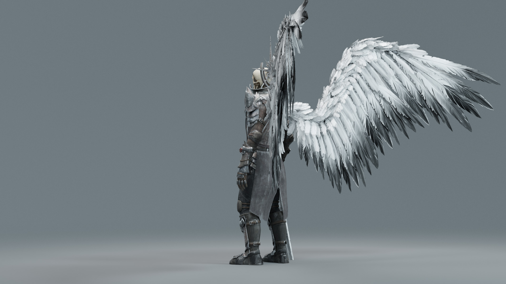Fallen Angel Low-poly 3D model_28