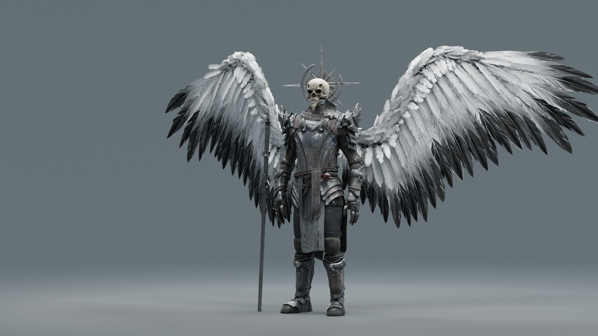 Fallen Angel Low-poly 3D model_24