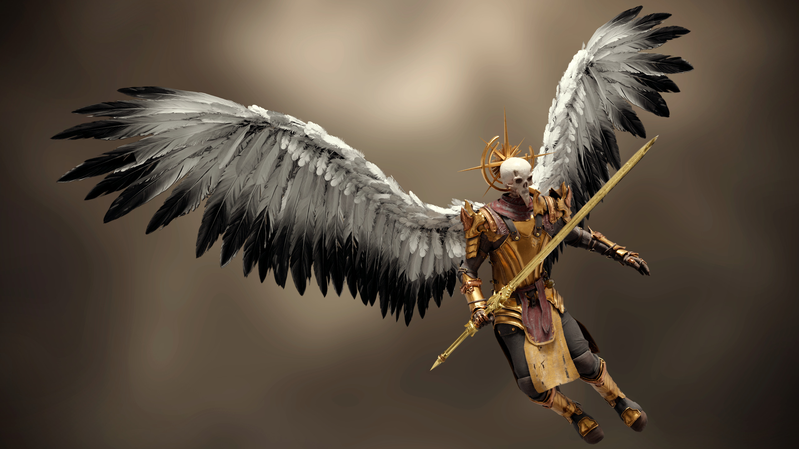 Fallen Angel Low-poly 3D model_15