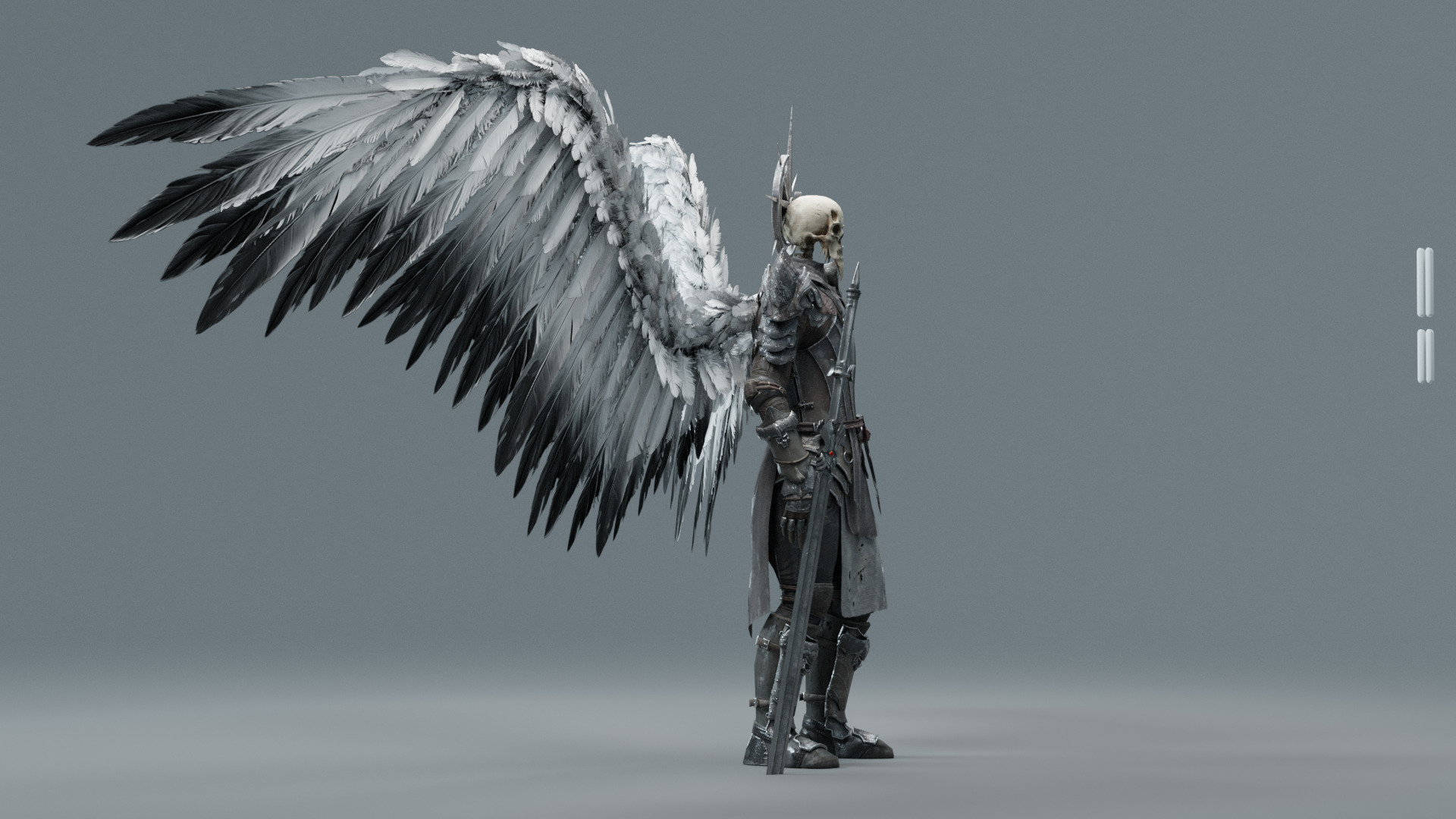 Fallen Angel Low-poly 3D model_35