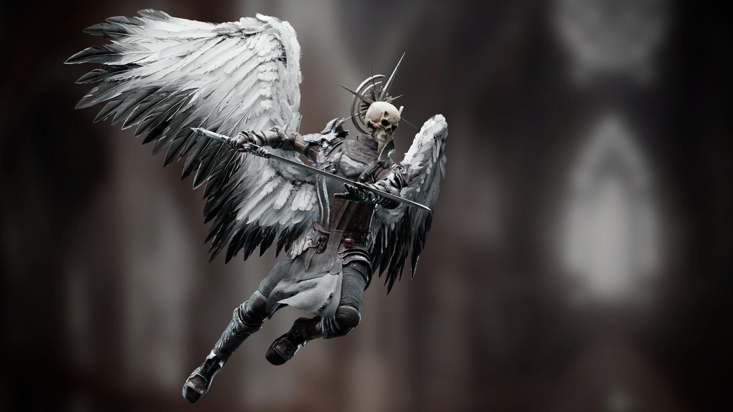 Fallen Angel Low-poly 3D model_16