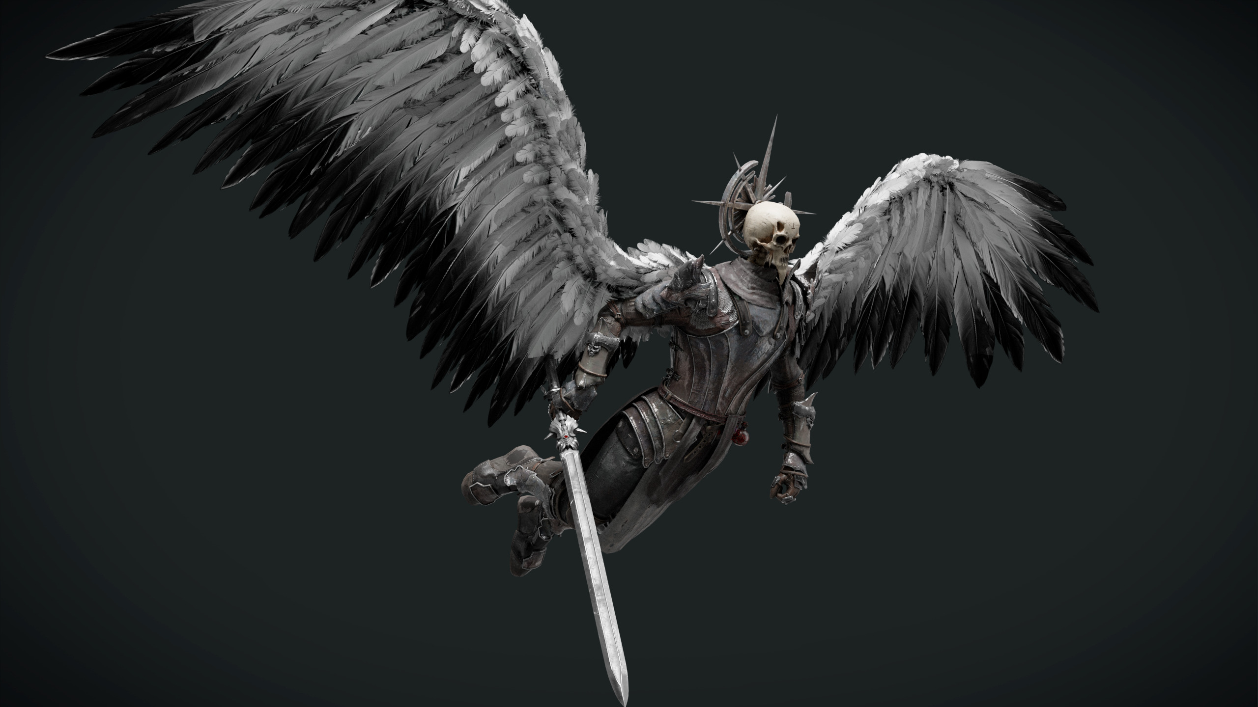 Fallen Angel Low-poly 3D model_14