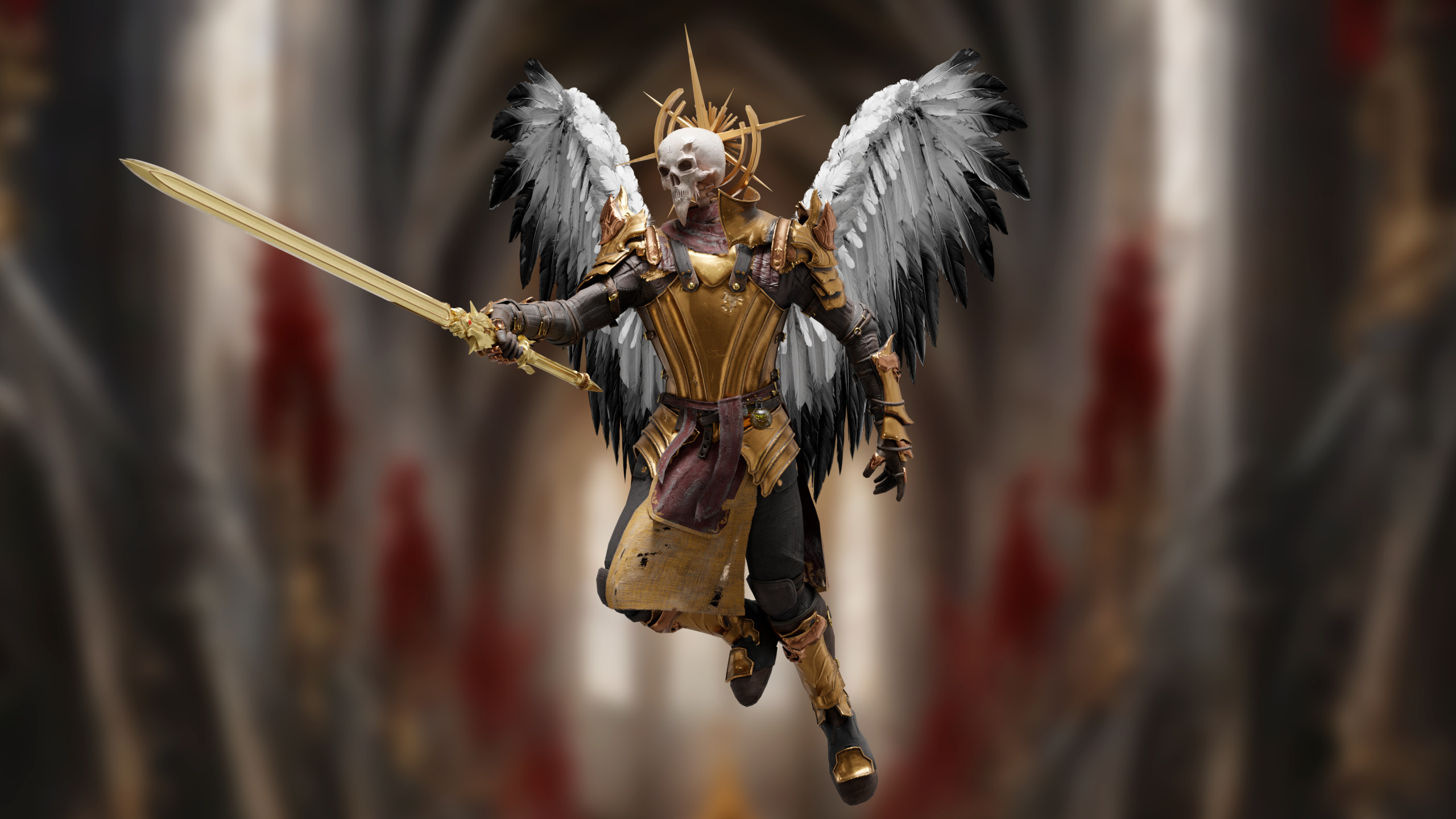 Fallen Angel Low-poly 3D model_5